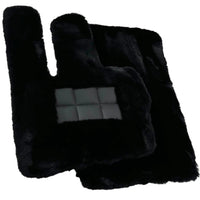 Black Sheepskin Floor Mats For Mercedes Benz A-Class W168 (1997-2004) | ER56 Design - AutoWin