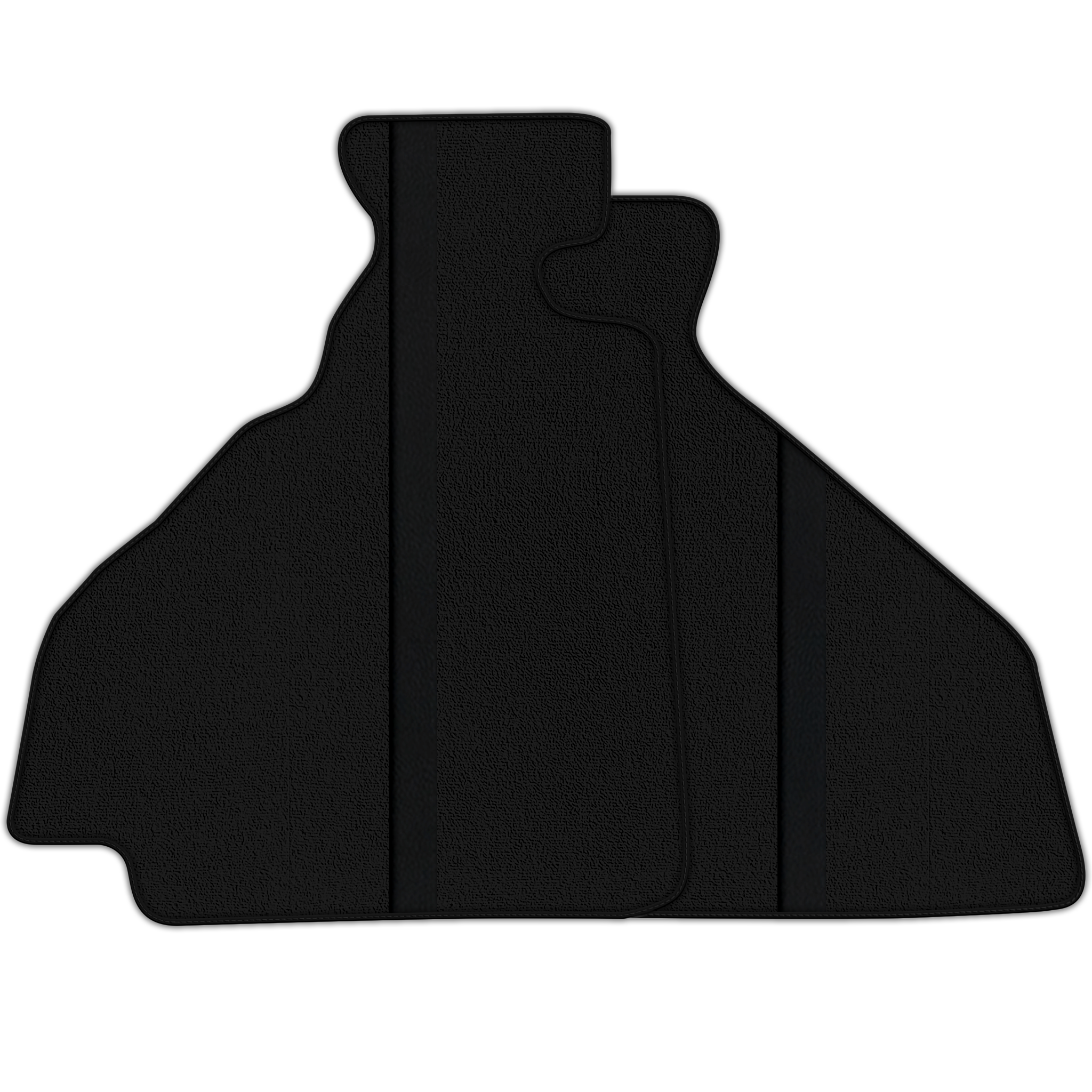 Premium Black Floor Mats for Ferrari 512 TR (1992-1994) | Leather Trim