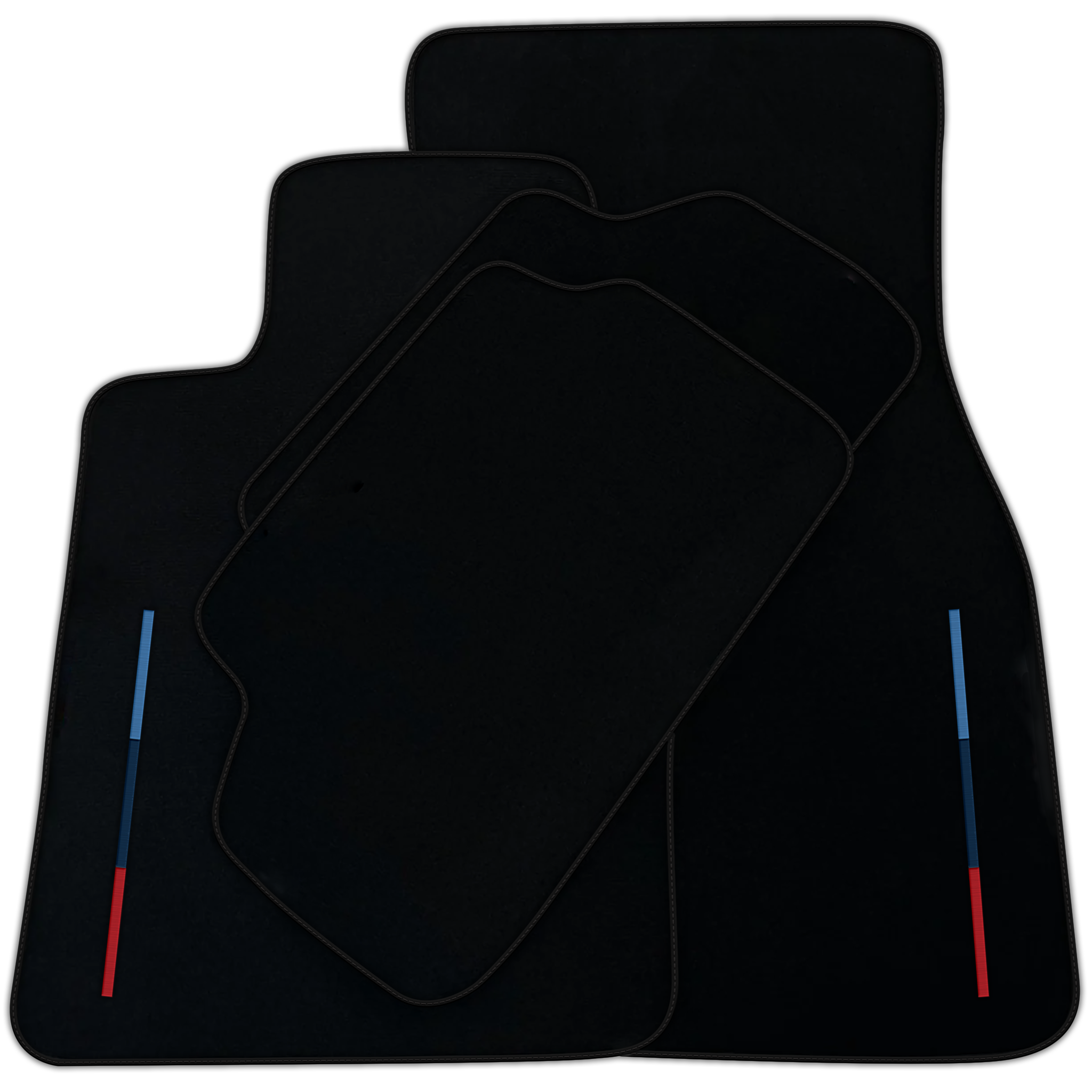 Black Floor Mats For BMW Z4 Series E86 Coupe (2003-2008) With Color Stripes Tailored Set Perfect Fit | Various Trim Colors