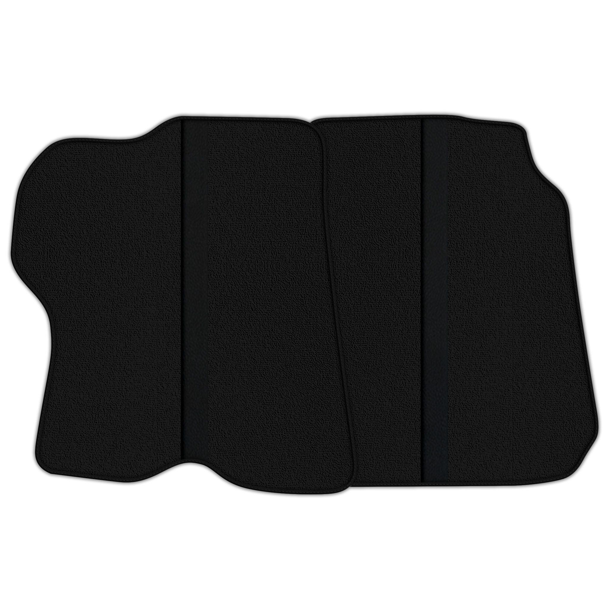 Custom Black Floor Mats with Leather Line for Ferrari FF (2011-2016)