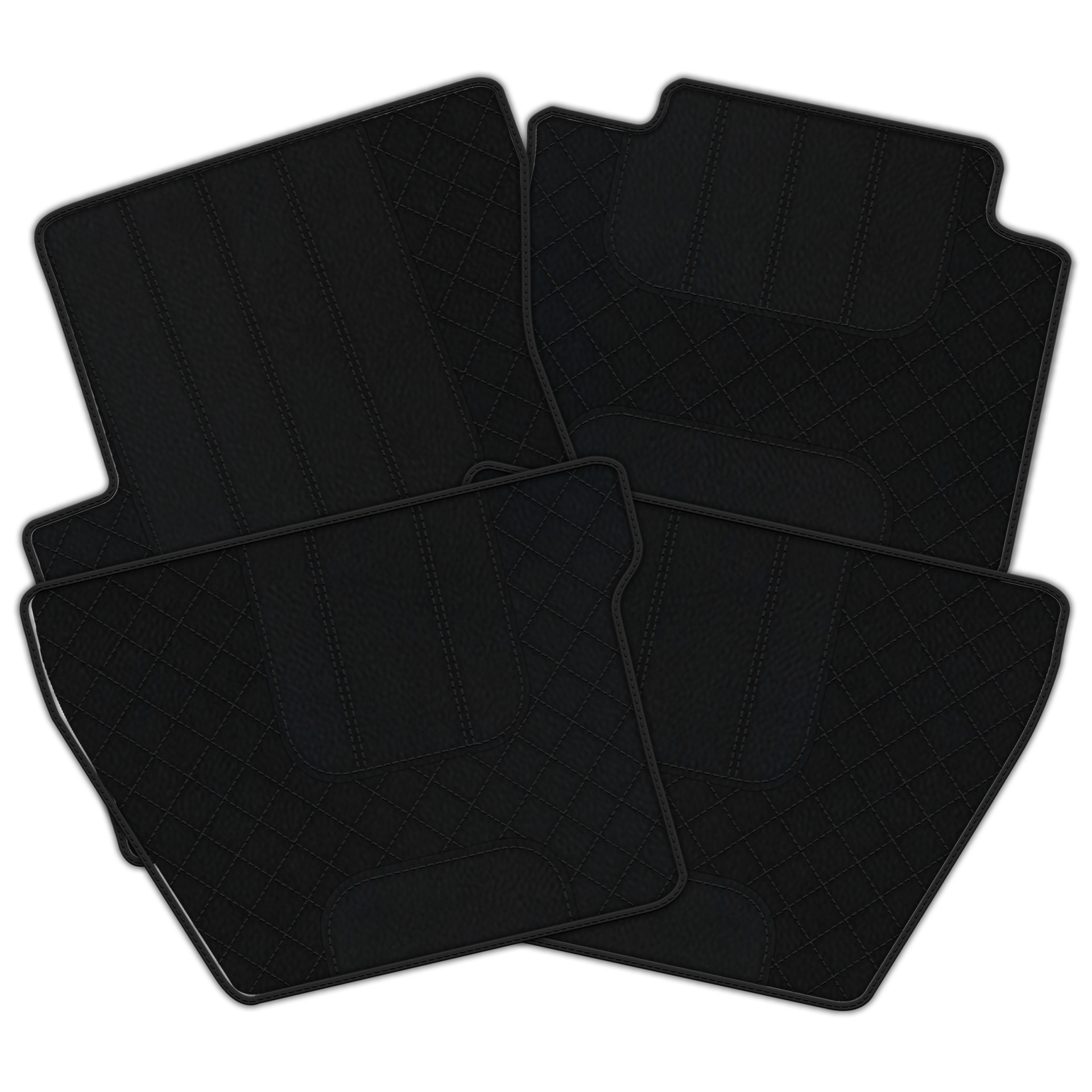 Black Leather Floor Mats for Bentley Flying Spur (2005-2013) | Luxury