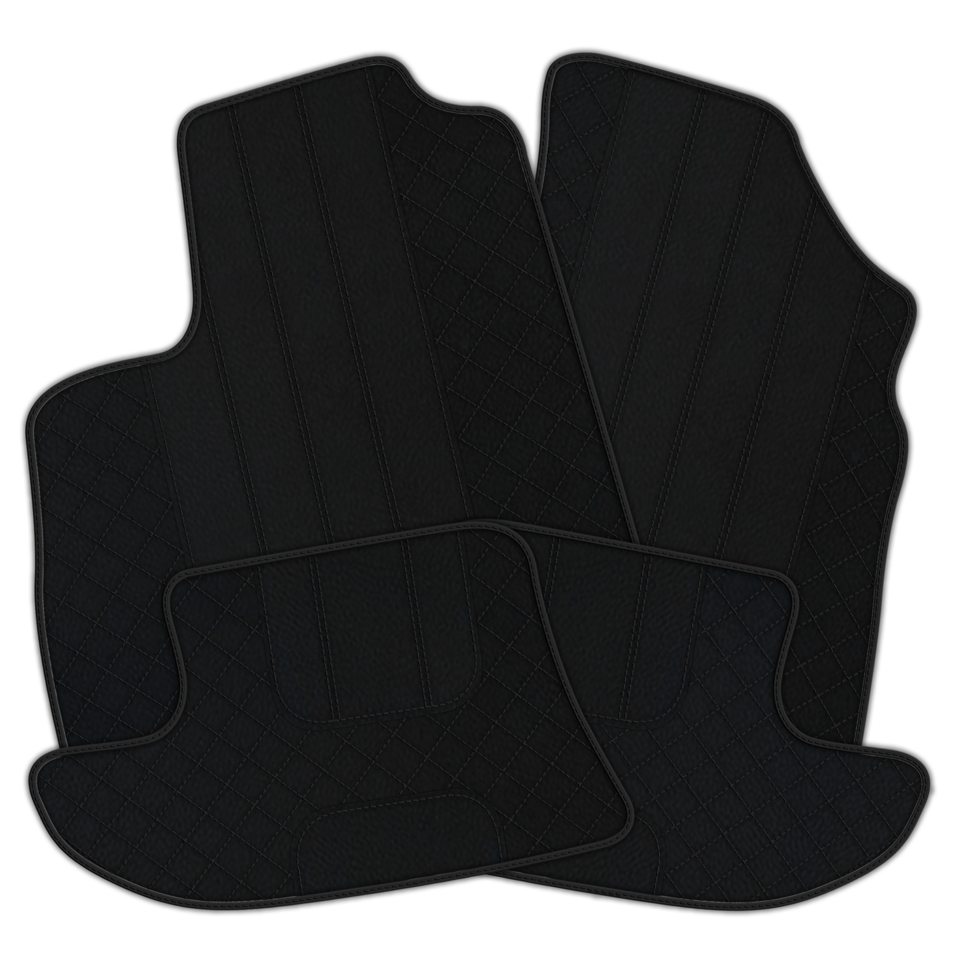 Black Leather Floor Mats for Bentley Continental GT (2011-2018)