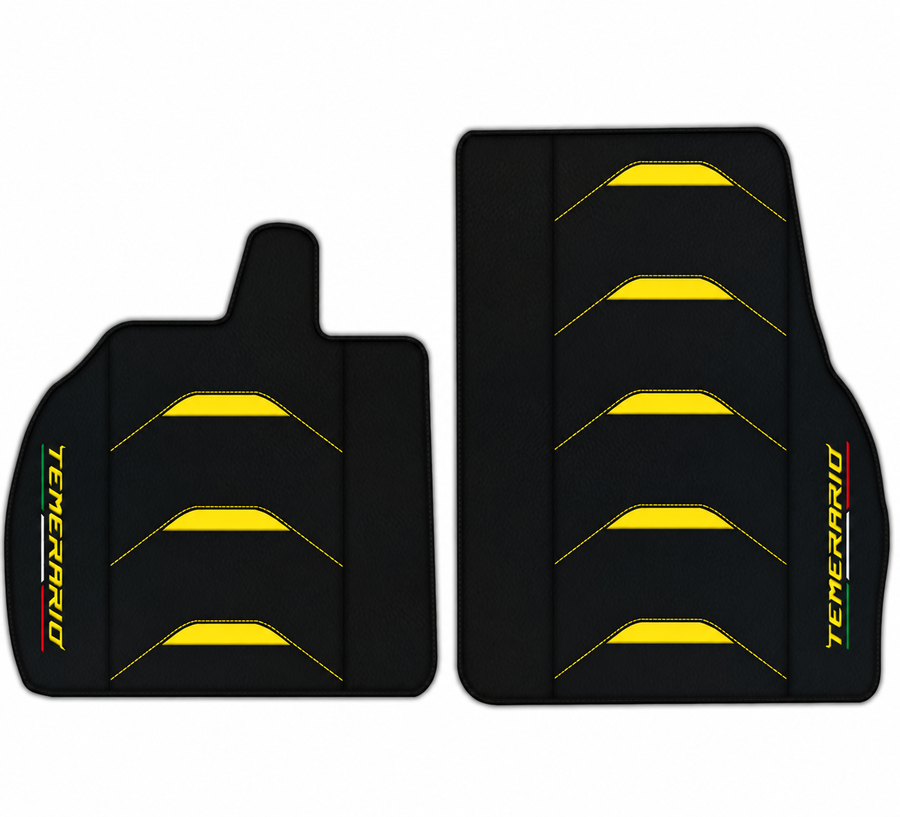 Orange Edition Leather Floor Mats for Lamborghini Temerario (2025-2026)