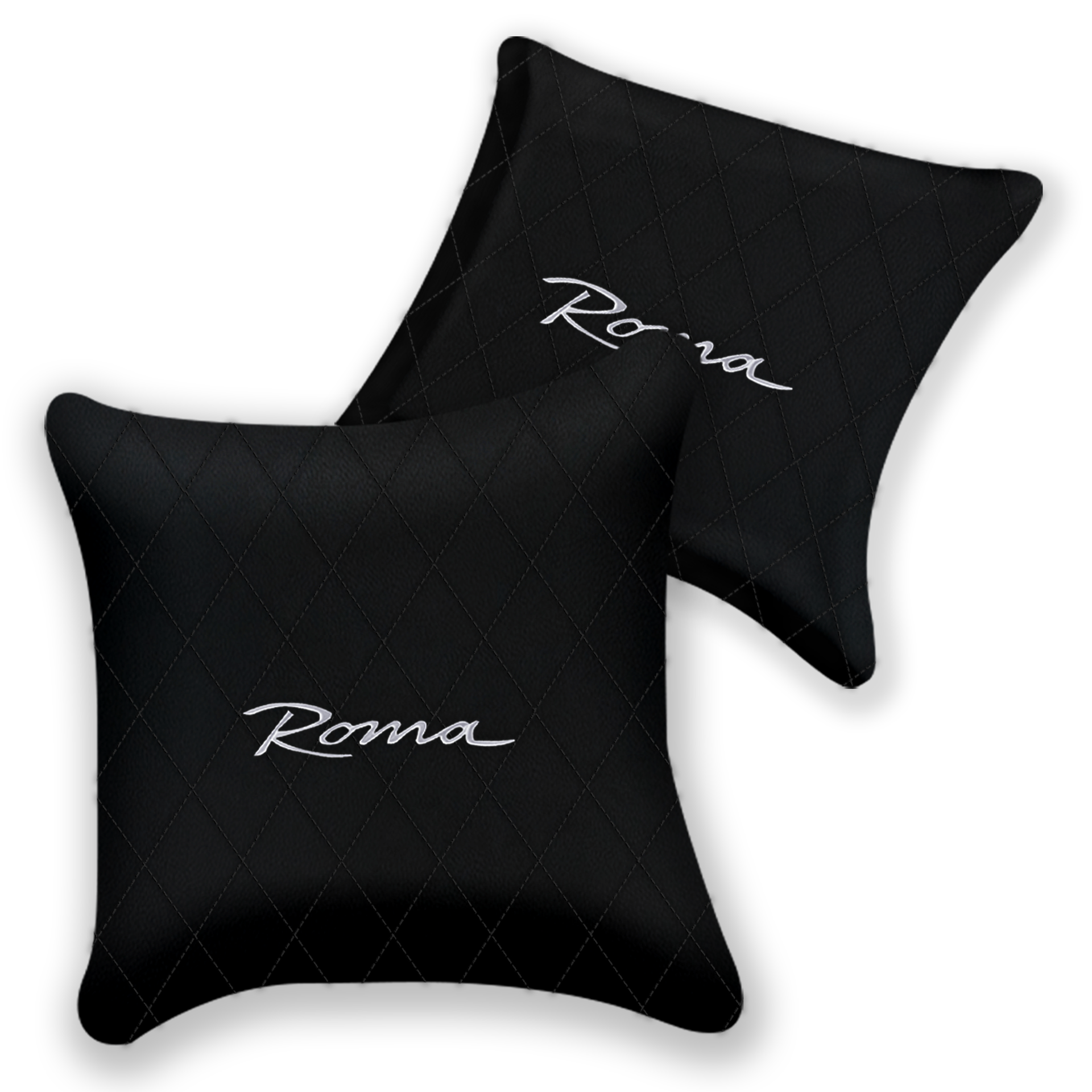 Customizable Black Leather Pillows for Ferrari Portofino (2018-2023)