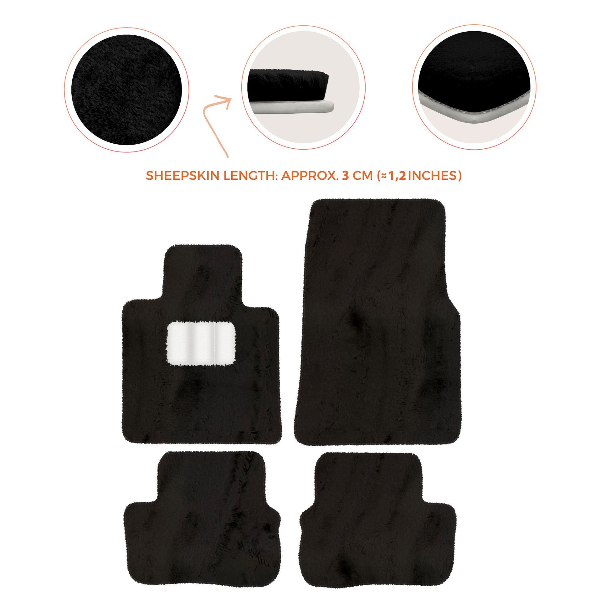 Premium Sheepskin Floor Mats for Rolls-Royce Cullinan (2018-2025)