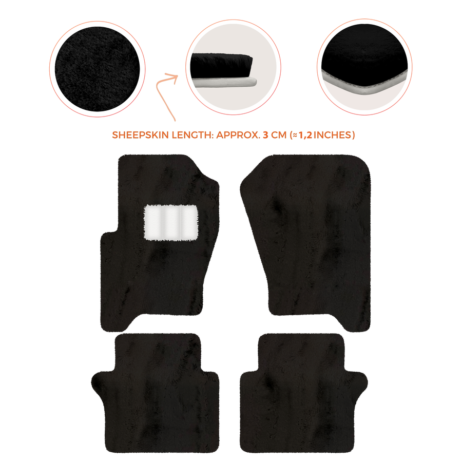 Luxury Sheepskin Floor Mats for Your Range Rover Sport 2005-2010