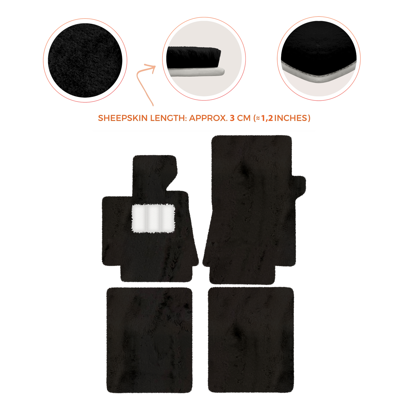 Luxurious Premium Sheepskin Floor Mats for Bentley Arnage (1998-2009)