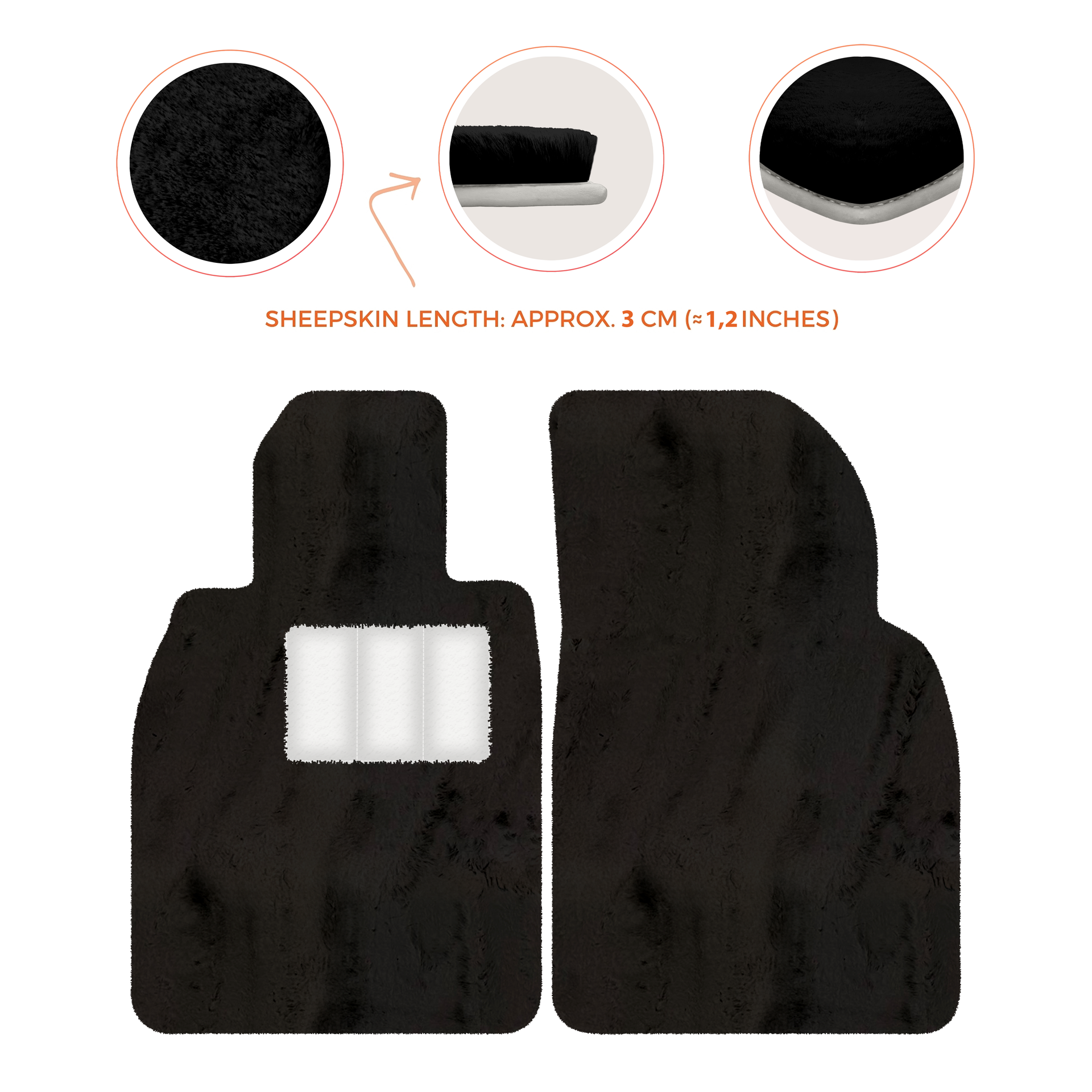 Deluxe Luxury Sheepskin Floor Mats for Porsche 911 SC (1978-1984)