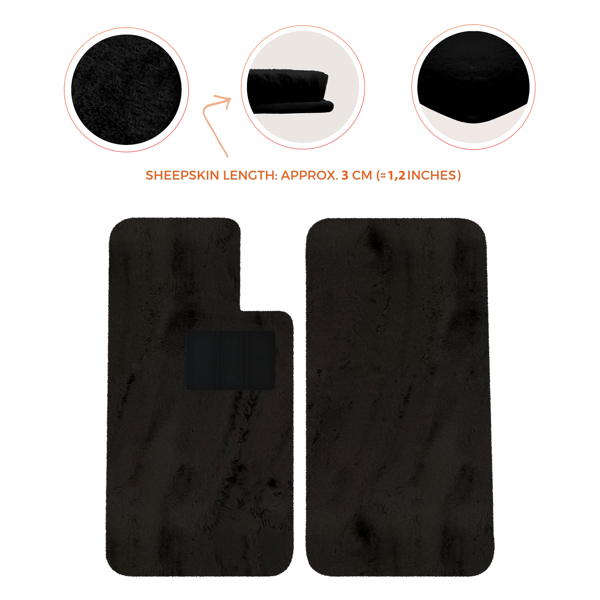 Premium Sheepskin Floor Mats for Aston Martin V8 Virage (1989-1995) Coupe