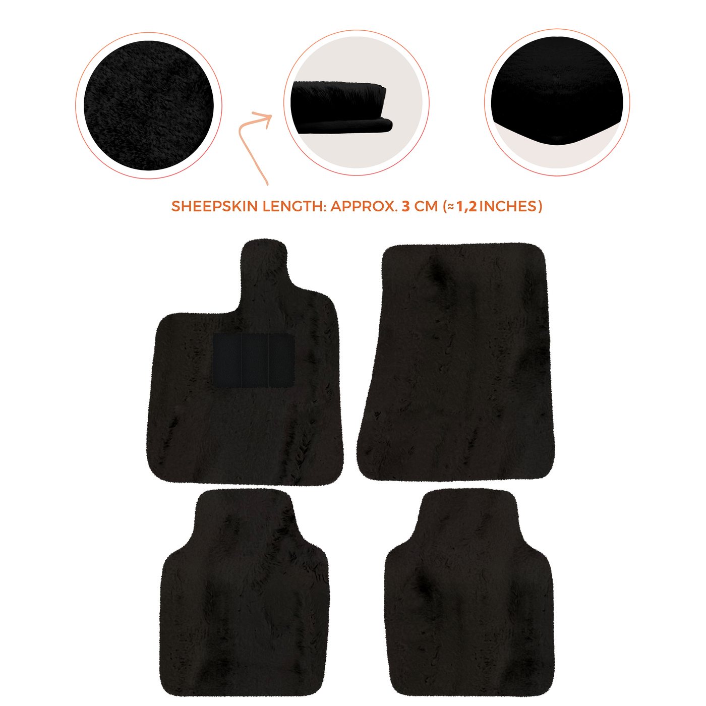 Premium Luxury Sheepskin Floor Mats for Ferrari Roma (2021-2024)