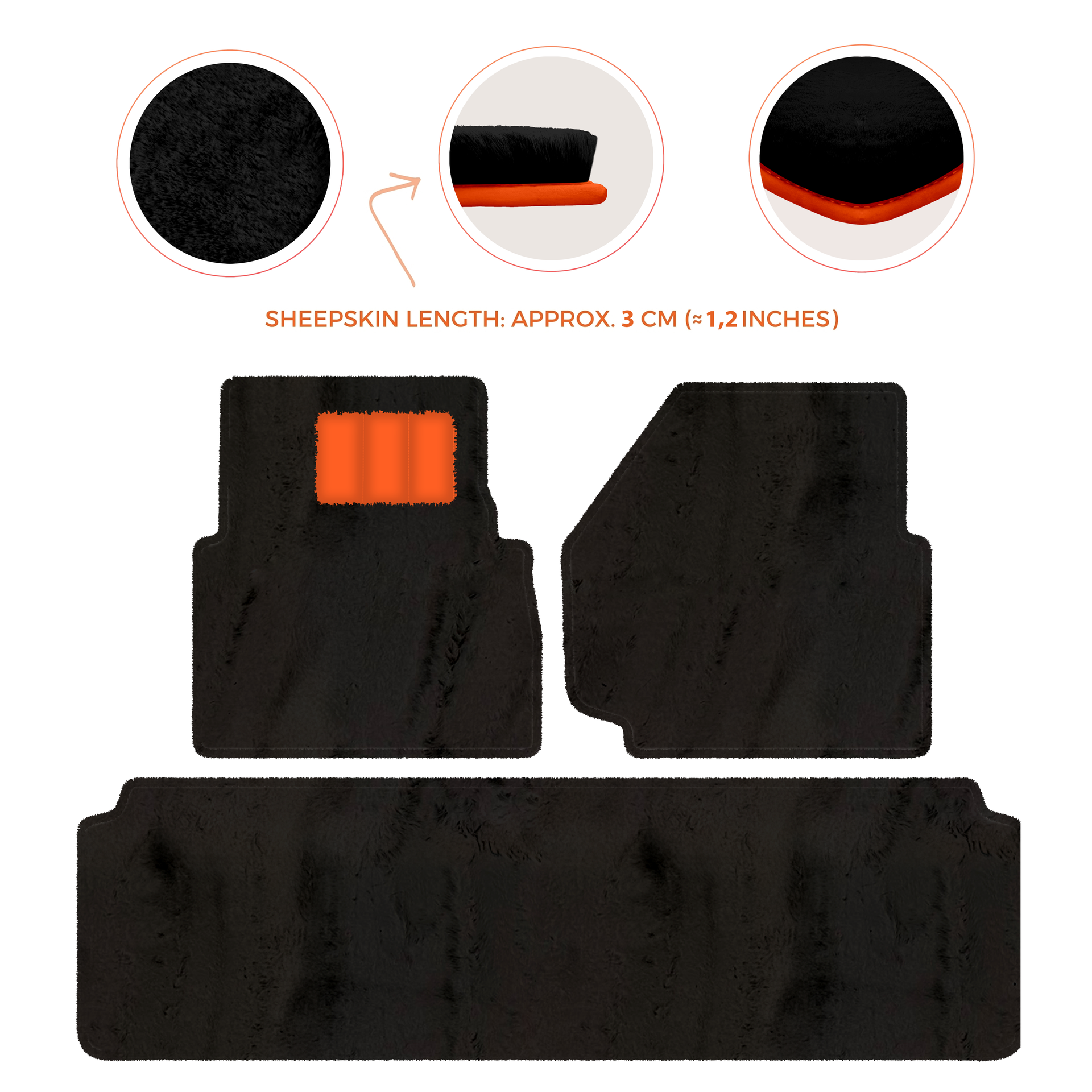 Luxurious Premium Sheepskin Floor Mats for Range Rover (2012-2022)