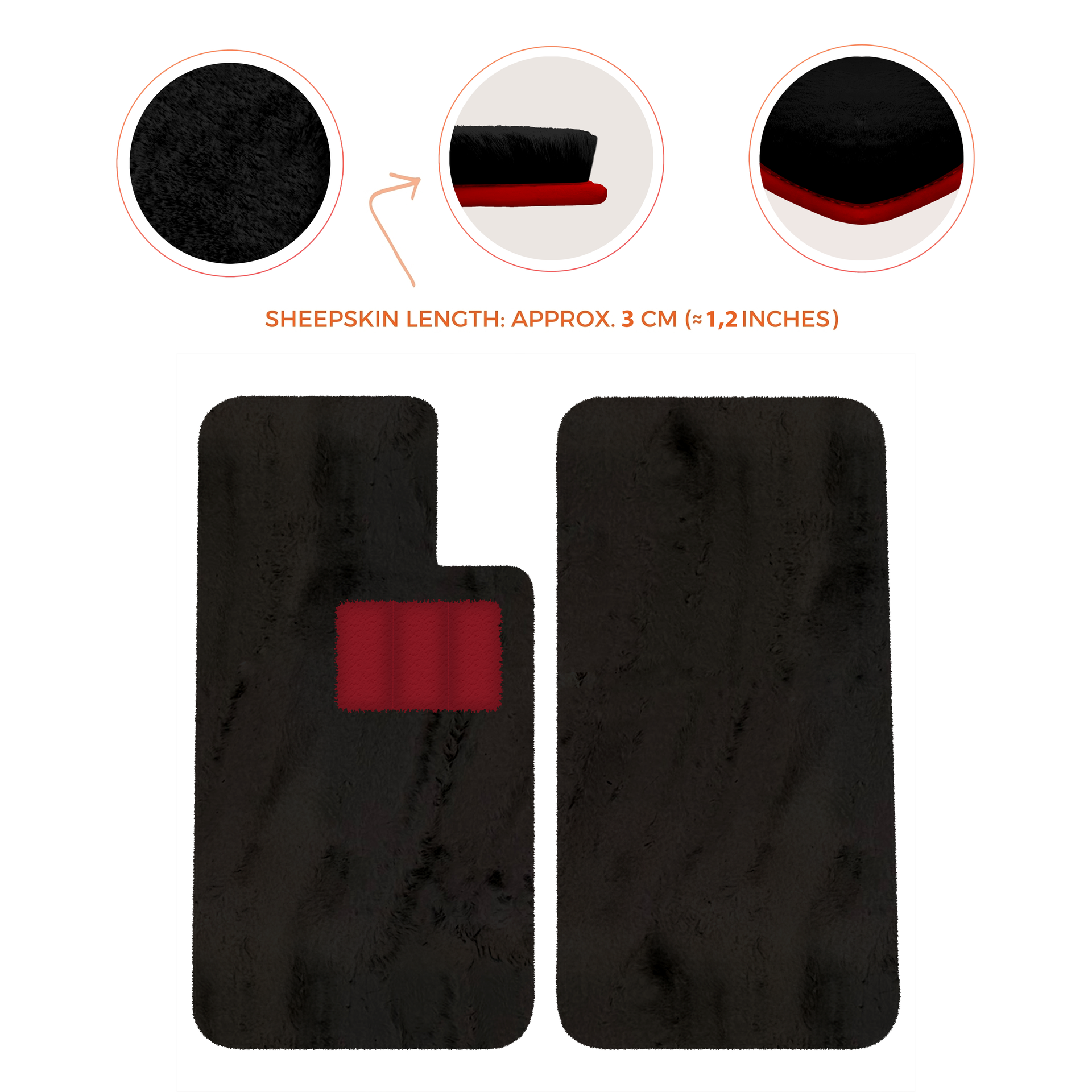 Premium Sheepskin Floor Mats for Aston Martin V8 Virage (1989-1995) Coupe