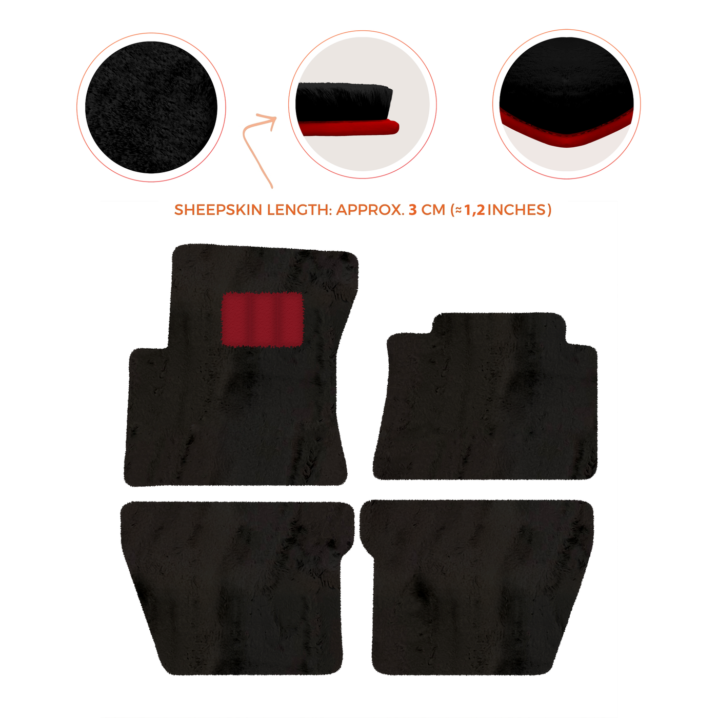 Premium Sheepskin Floor Mats for Bentley Flying Spur (2019-2023)