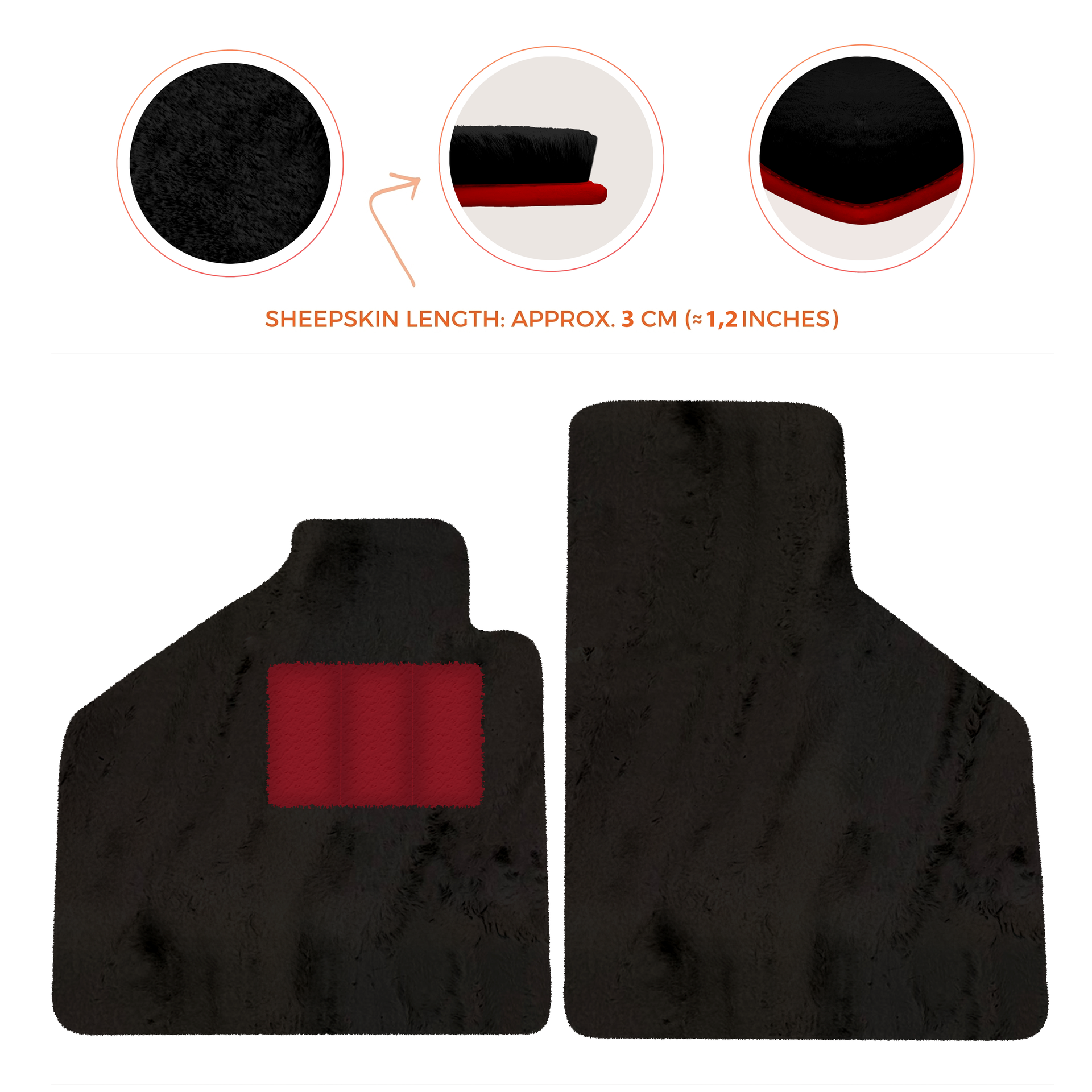 Premium Sheepskin Floor Mats for Lamborghini Aventador (2012-2022)
