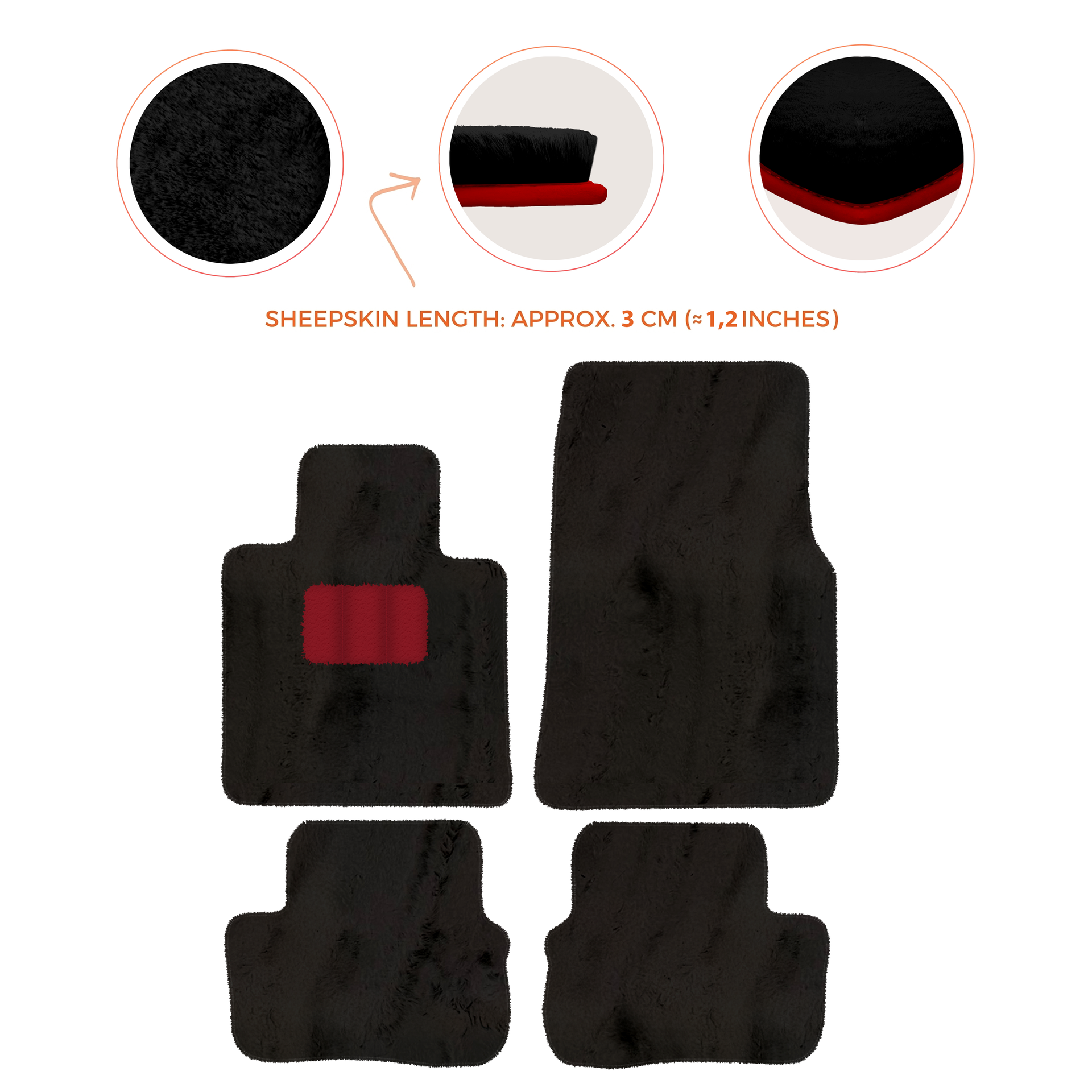 Premium Sheepskin Floor Mats for Rolls-Royce Shadow (1965-1977)