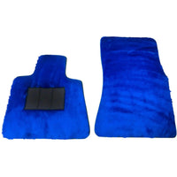 Blue Sheepskin Floor Mats for Rolls-Royce Phantom Drophead Coupe (2007-2016) - AutoWin