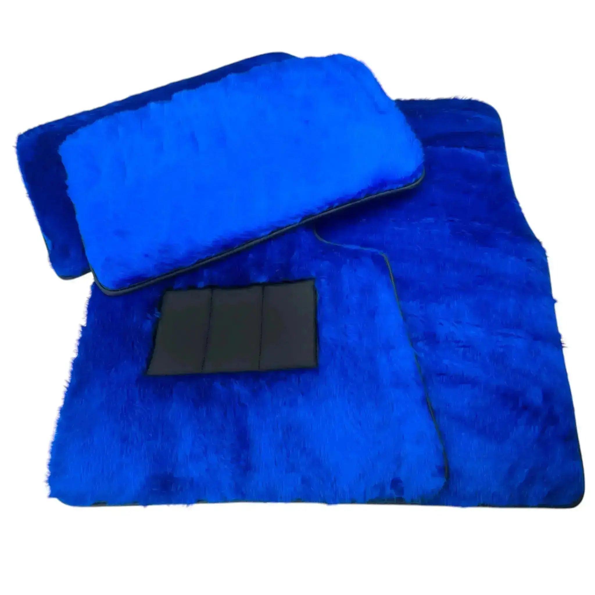 Blue Sheepskin Floor Mats for Rolls-Royce Wraith (2013-2023) - AutoWin