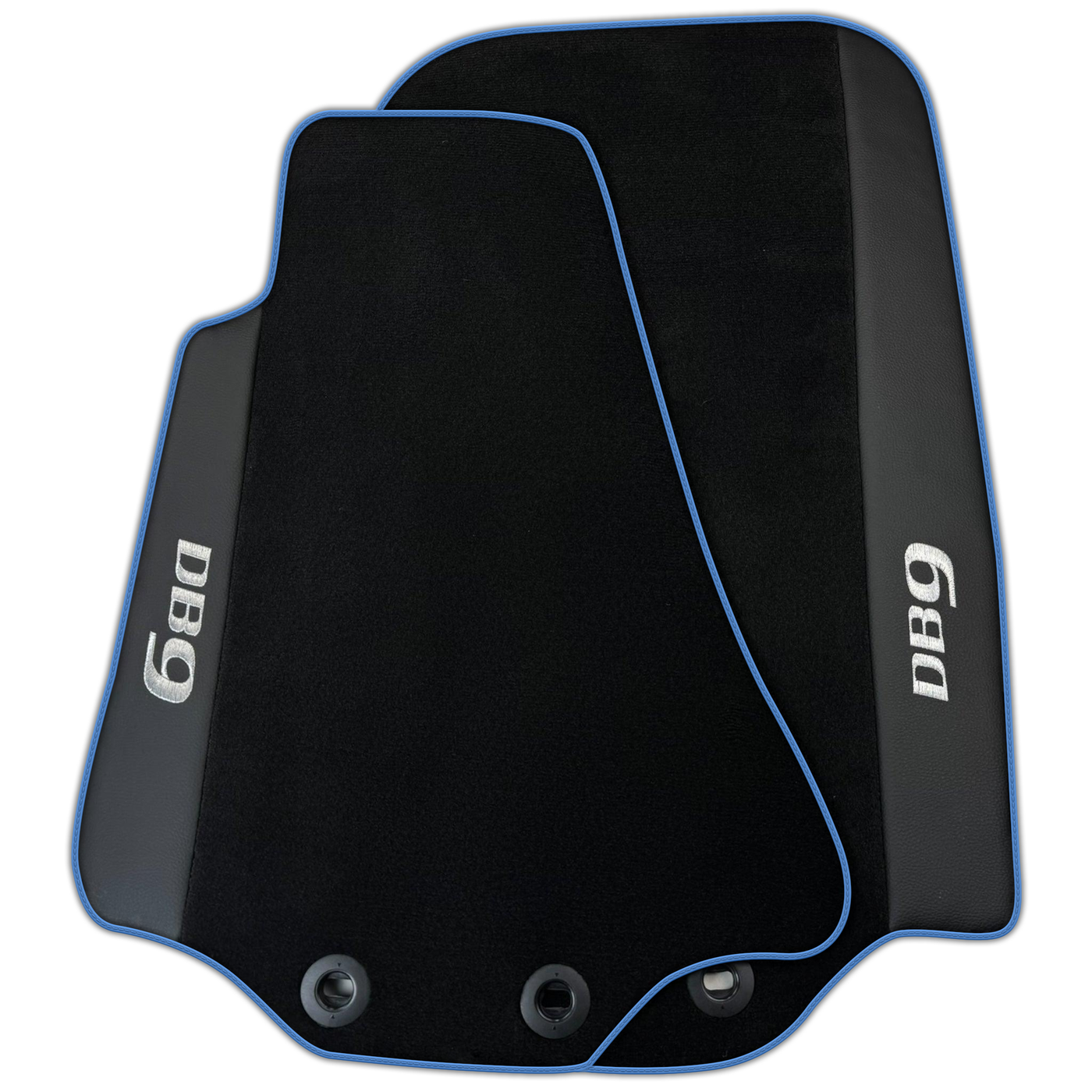 Black Floor Mats for Aston Martin DB9 Volante (2004-2016) Convertible with Leather