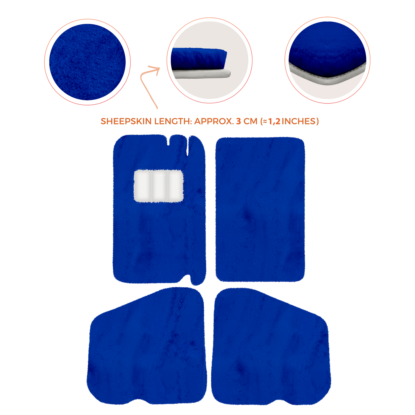 Premium Sheepskin Floor Mats for Rolls-Royce Shadow (1965-1977)