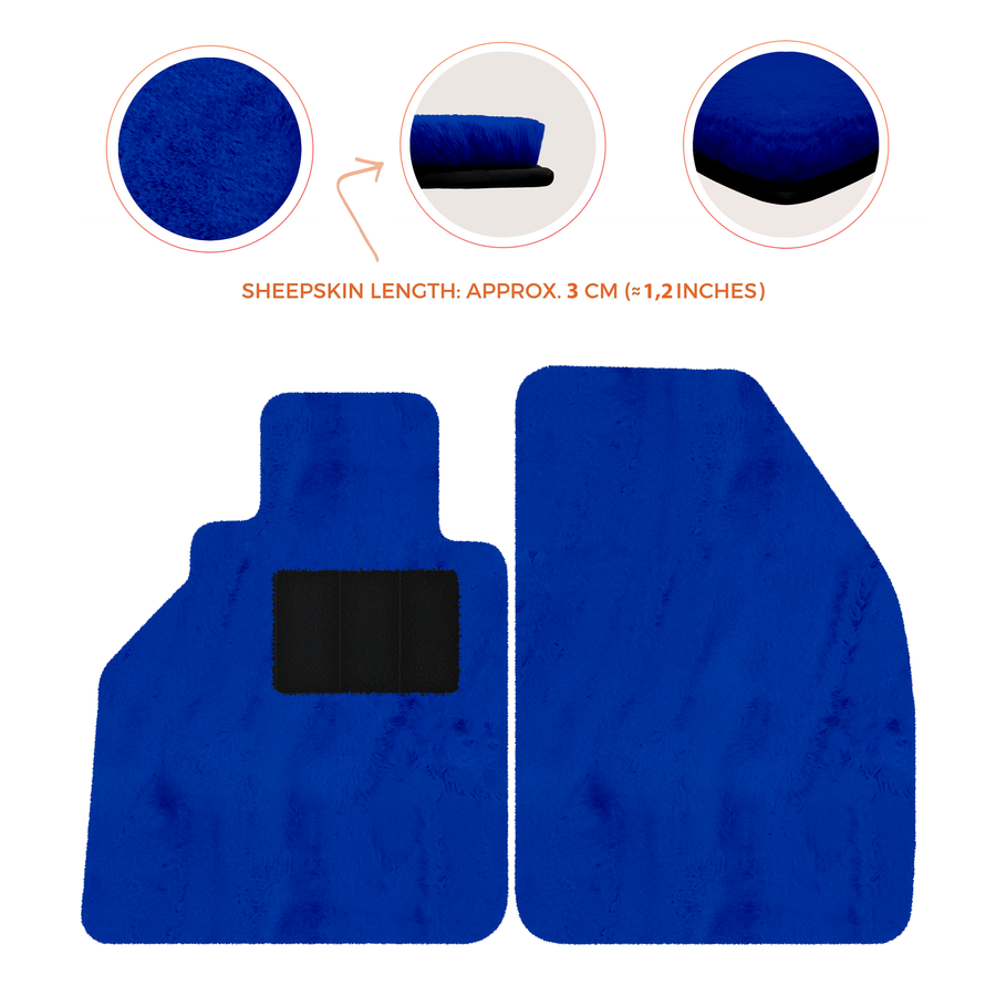 Alfombrillas de piel de oveja para Porsche 986 Boxster (1996-2004) - Longitud de piel de oveja, varias opciones de color