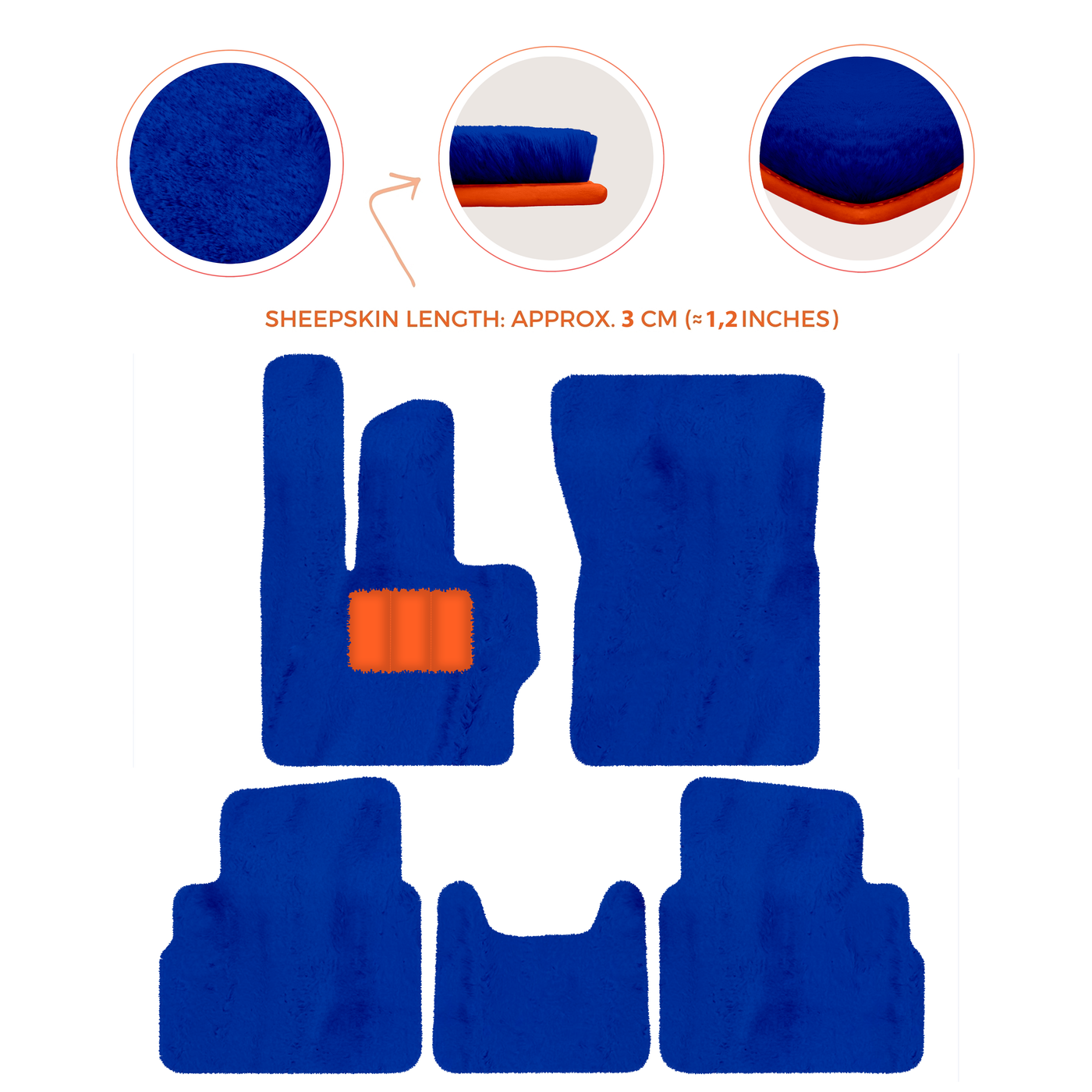 Premium Sheepskin Floor Mats for Mercedes-Benz G-Class W463 2008-2018