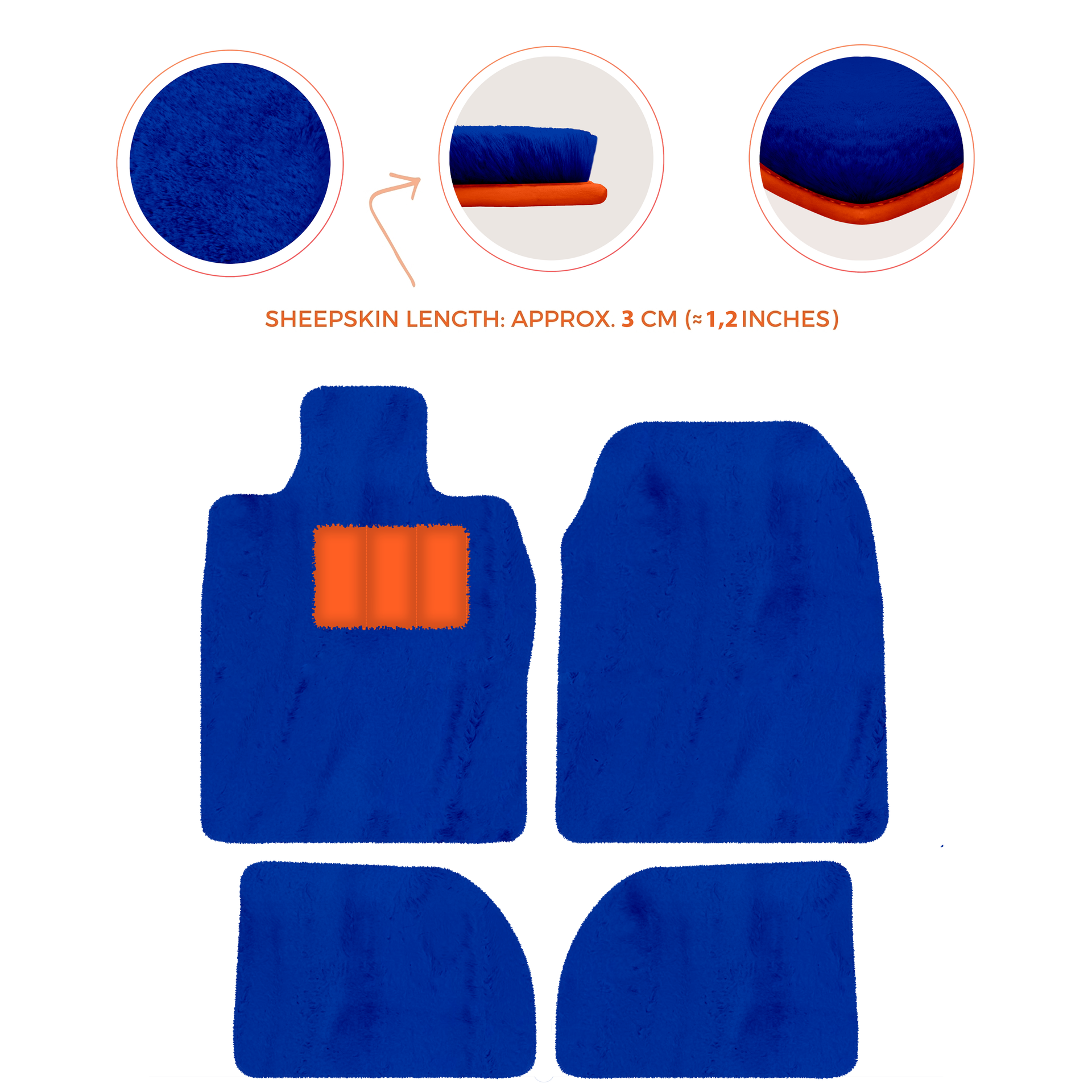 Premium Sheepskin Floor Mats for Porsche 924 (1976-1988)