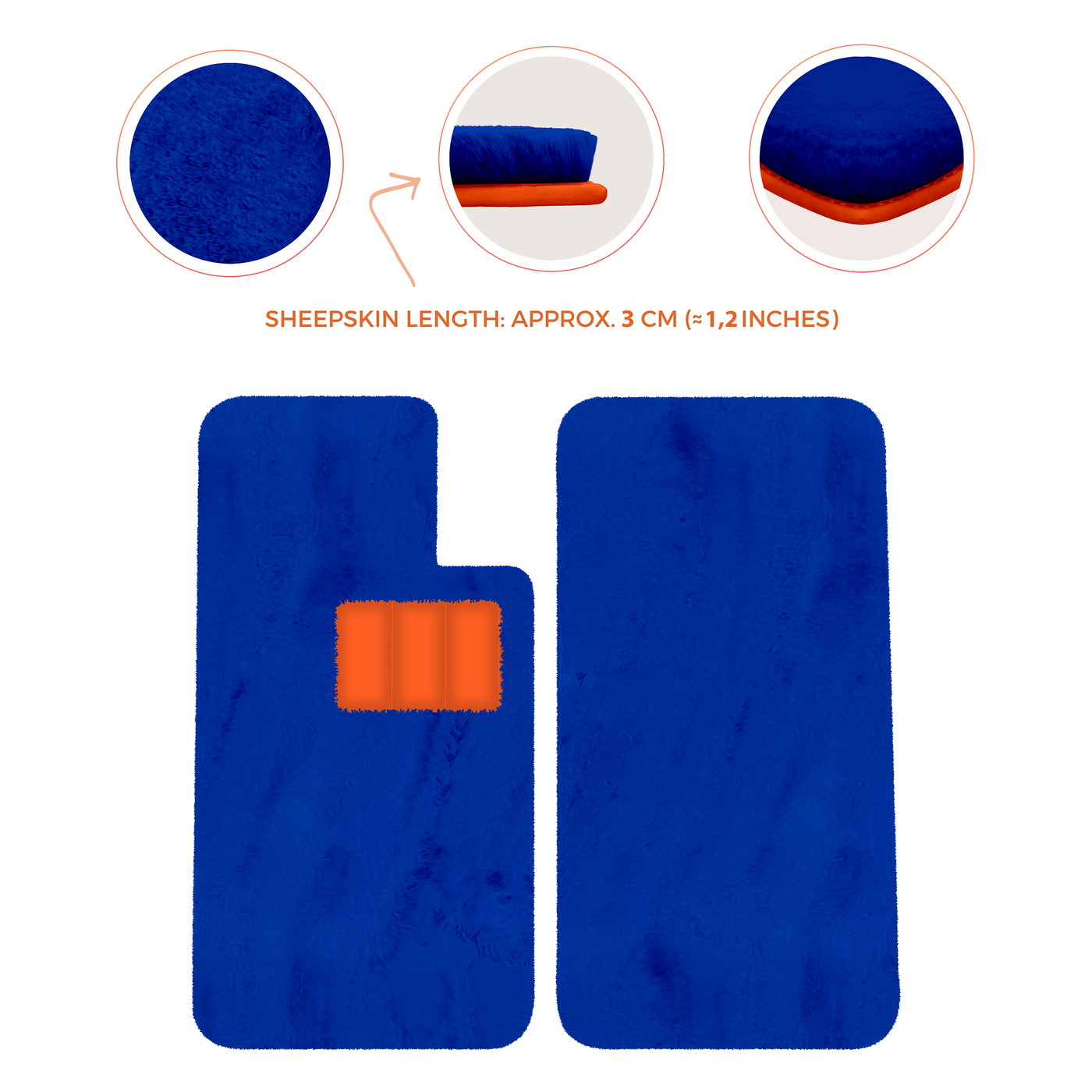 Premium Sheepskin Floor Mats for Aston Martin V8 Virage (1989-1995) Coupe