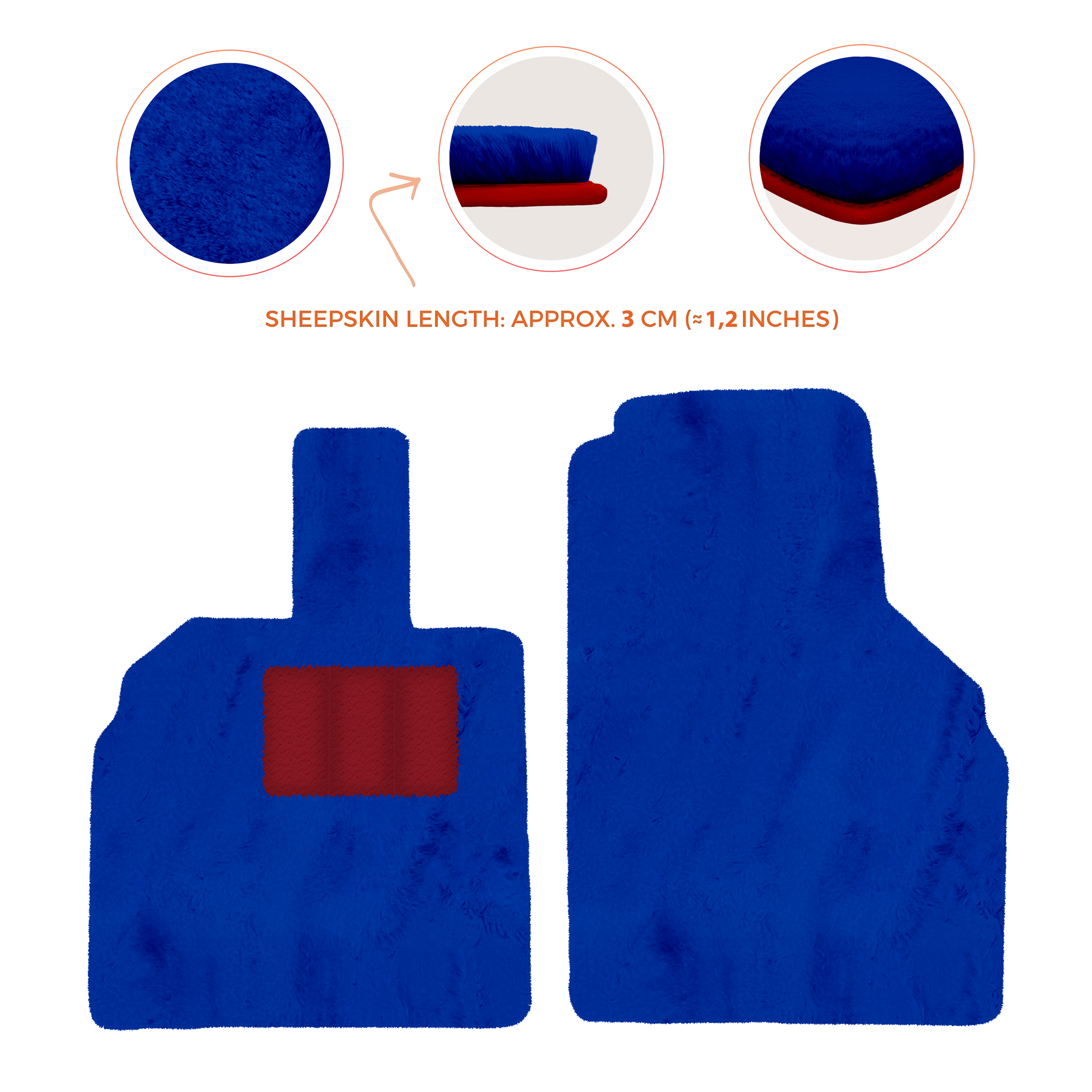 Luxury Sheepskin Floor Mats for Lamborghini Urus (2018-2026)