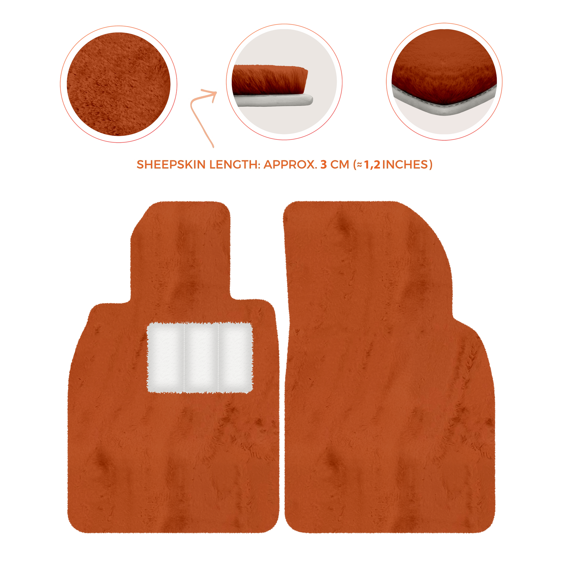 Deluxe Luxury Sheepskin Floor Mats for Porsche 911 SC (1978-1984)