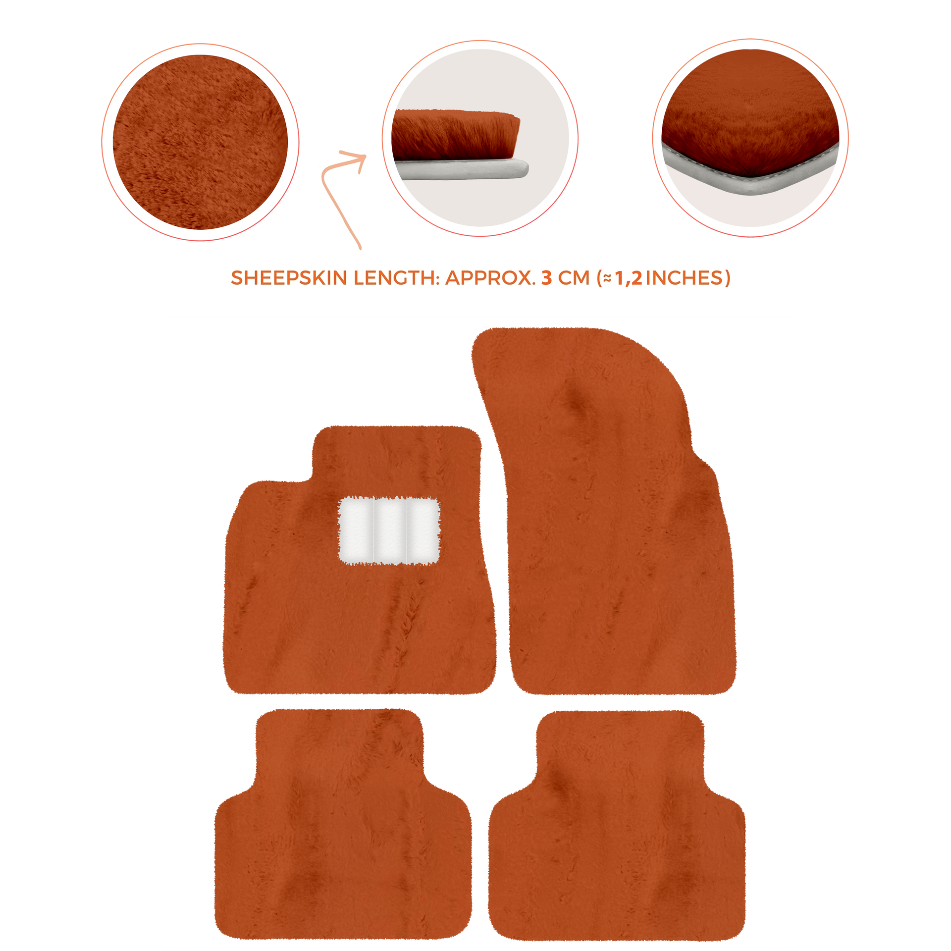 Premium Luxury Sheepskin Floor Mats for Bentley Bentayga 2015-2023