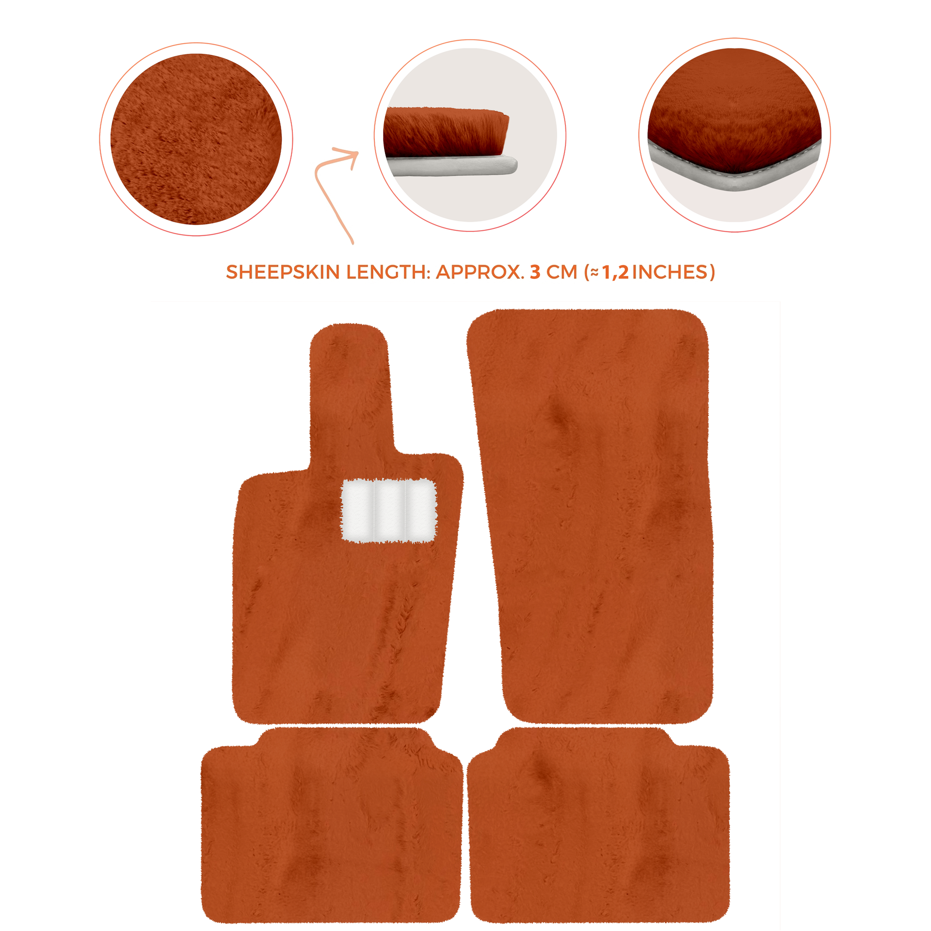 Luxury Sheepskin Floor Mats for Porsche Panamera (2017-2023)