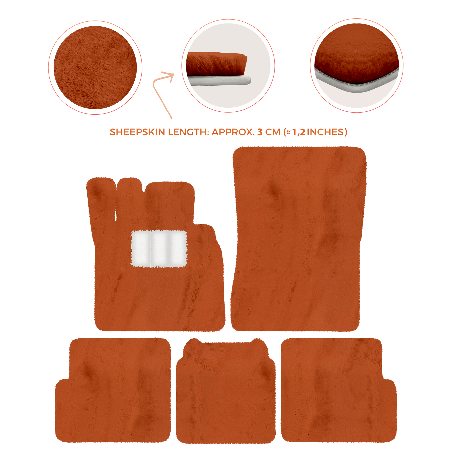 Premium Sheepskin Floor Mats for Ferrari 296 GTS (2022-2025)