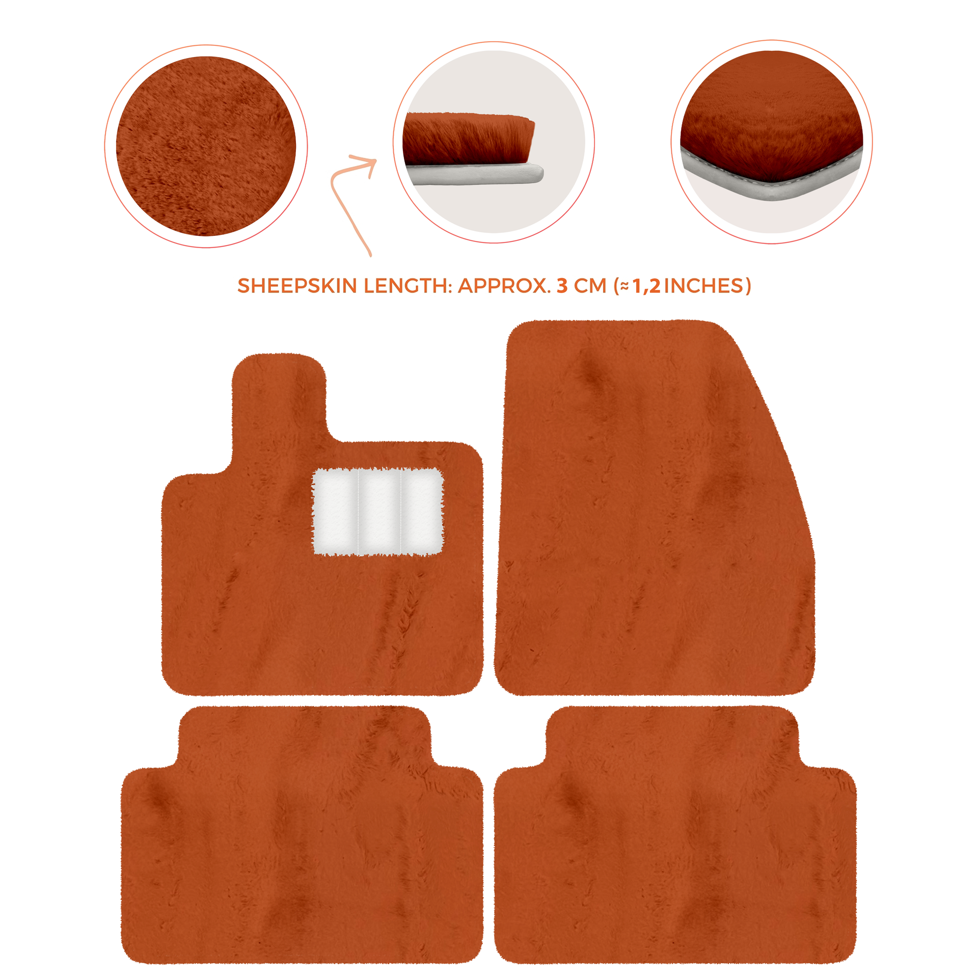 Premium Sheepskin Floor Mats for Range Rover Evoque (2016-2024)