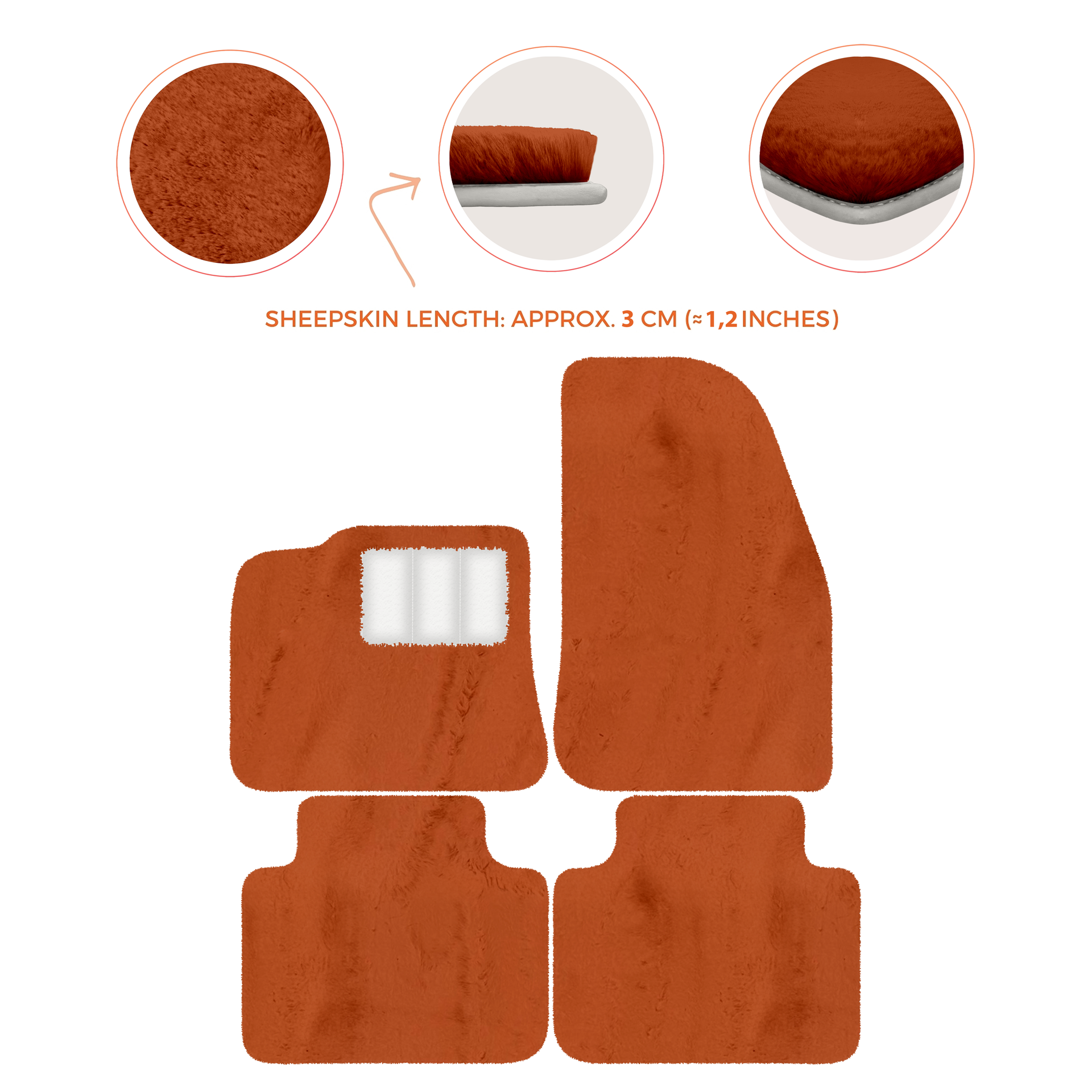 Premium Sheepskin Floor Mats for Porsche 987 Boxster (2005-2012)