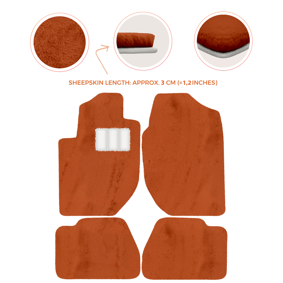Premium Sheepskin Floor Mats for Land Rover Freelander (1997-2003)