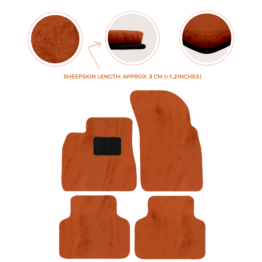 Premium Luxury Sheepskin Floor Mats for Bentley Bentayga 2015-2023