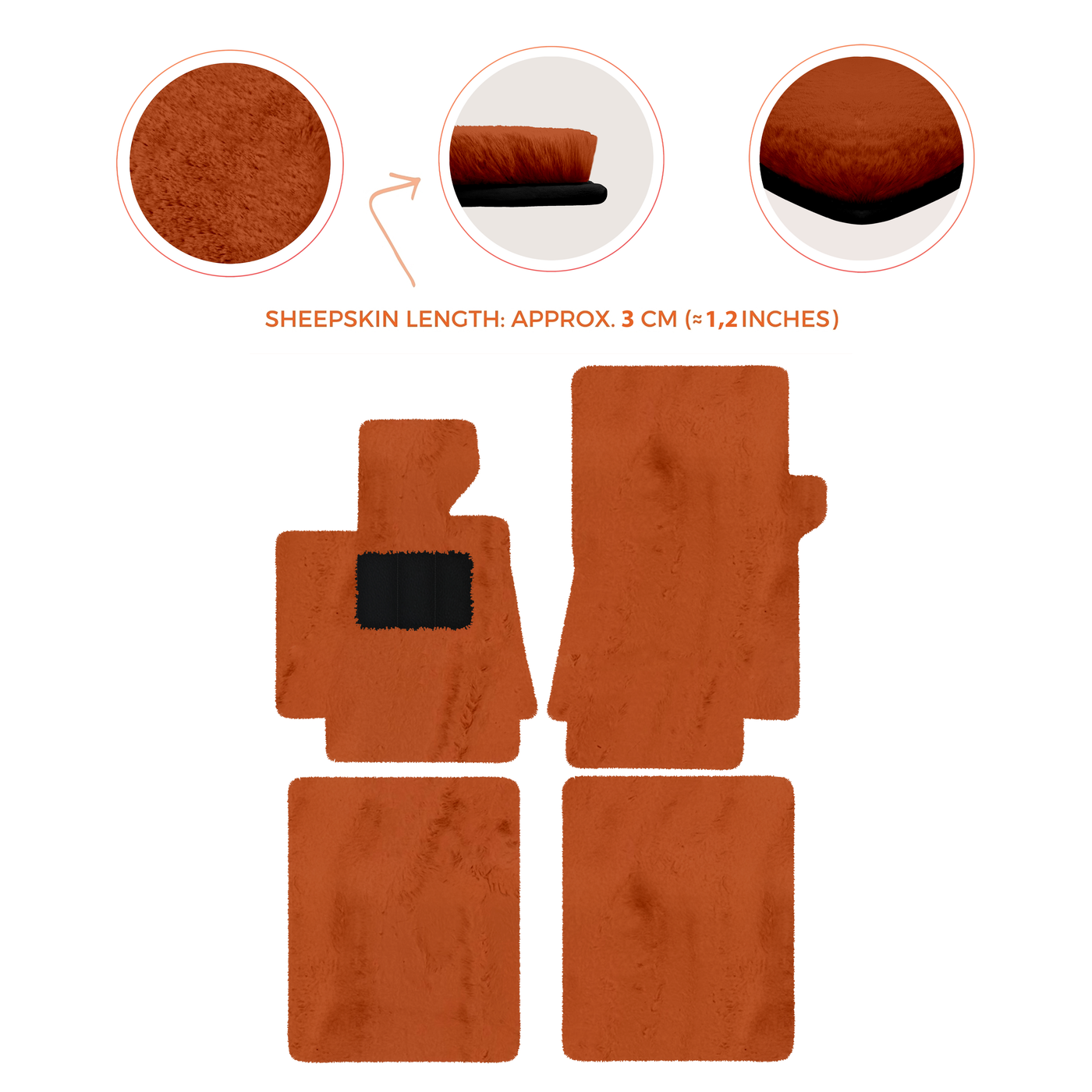 Luxurious Premium Sheepskin Floor Mats for Bentley Arnage (1998-2009)