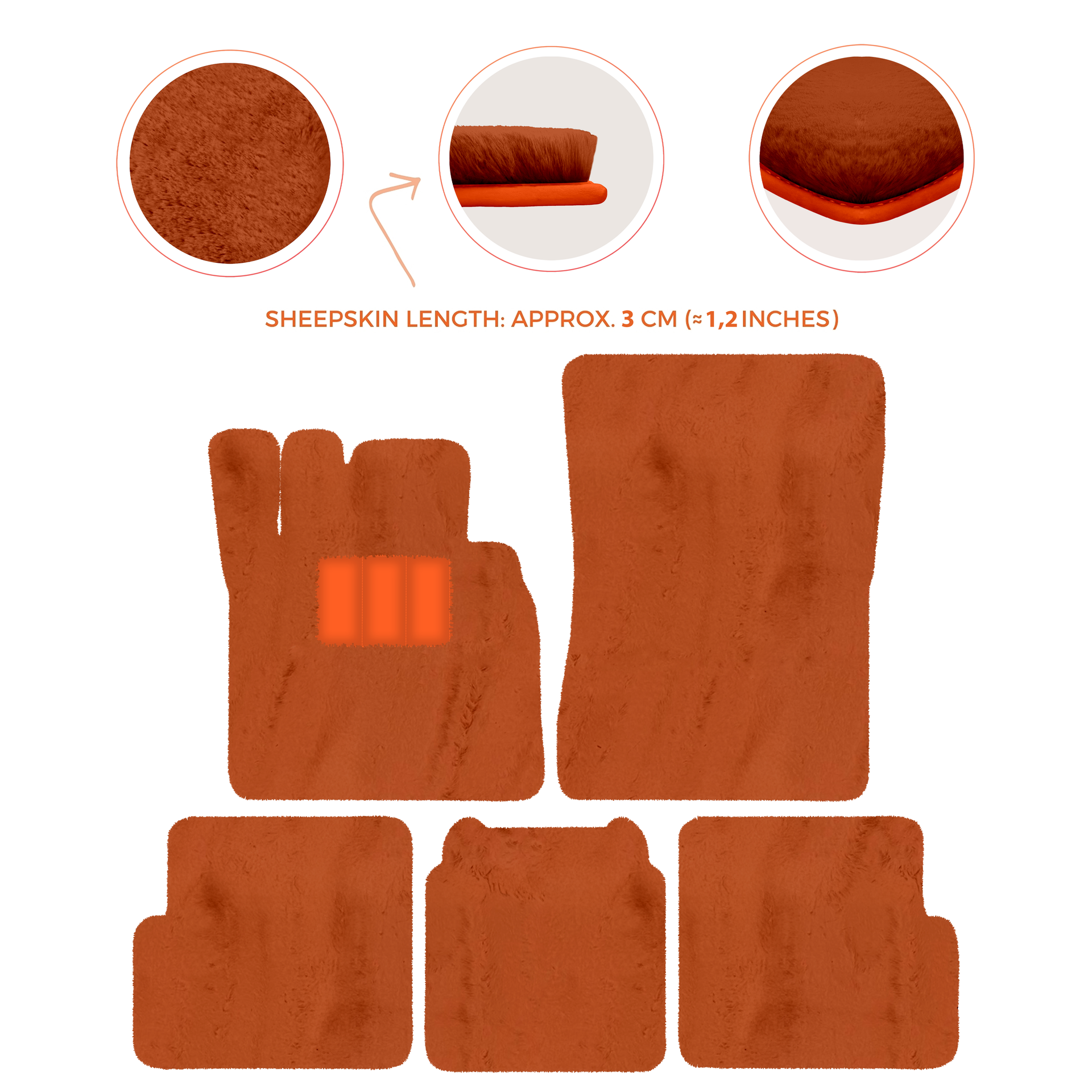 Premium Sheepskin Floor Mats for Ferrari 296 GTS (2022-2025)