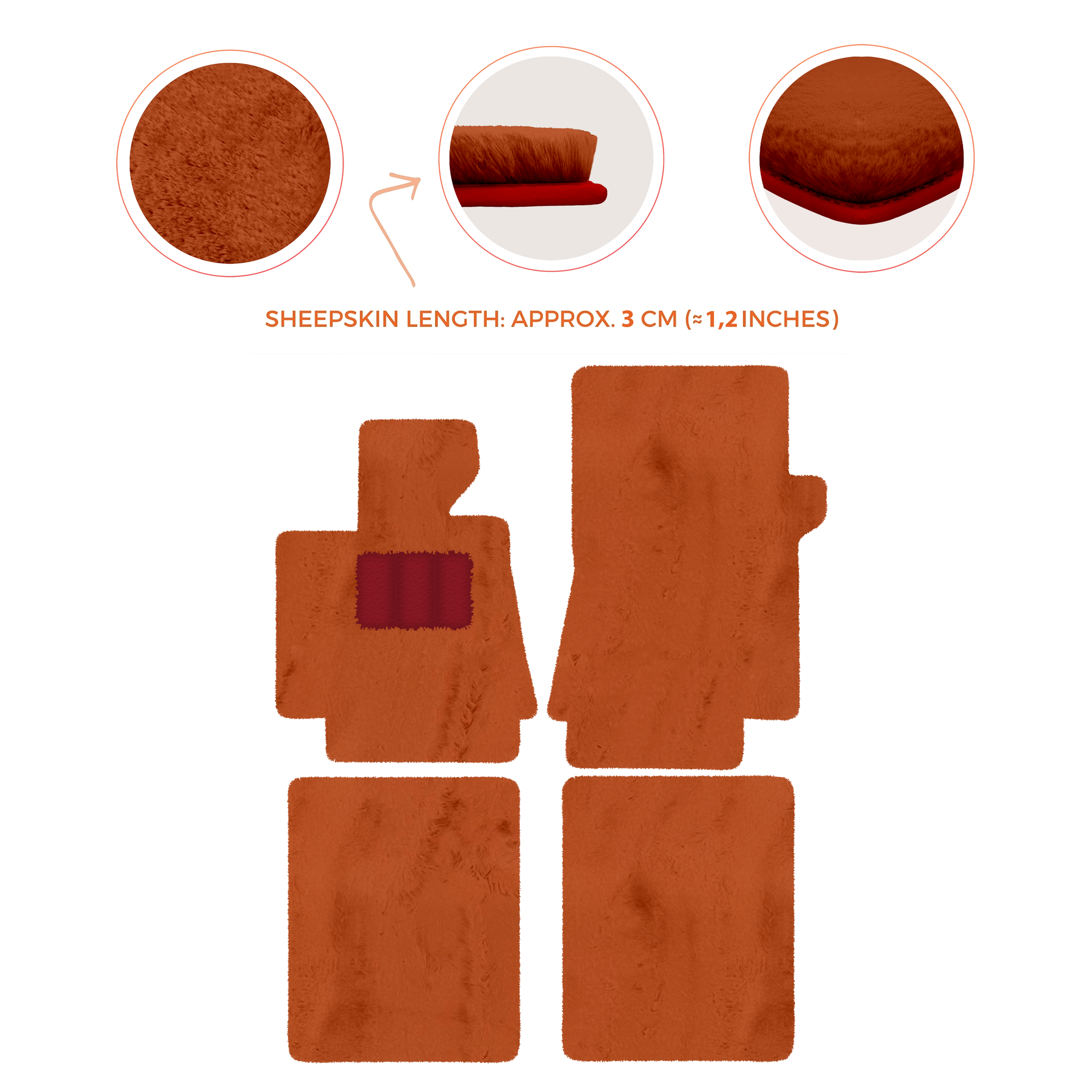 Luxurious Premium Sheepskin Floor Mats for Bentley Arnage (1998-2009)