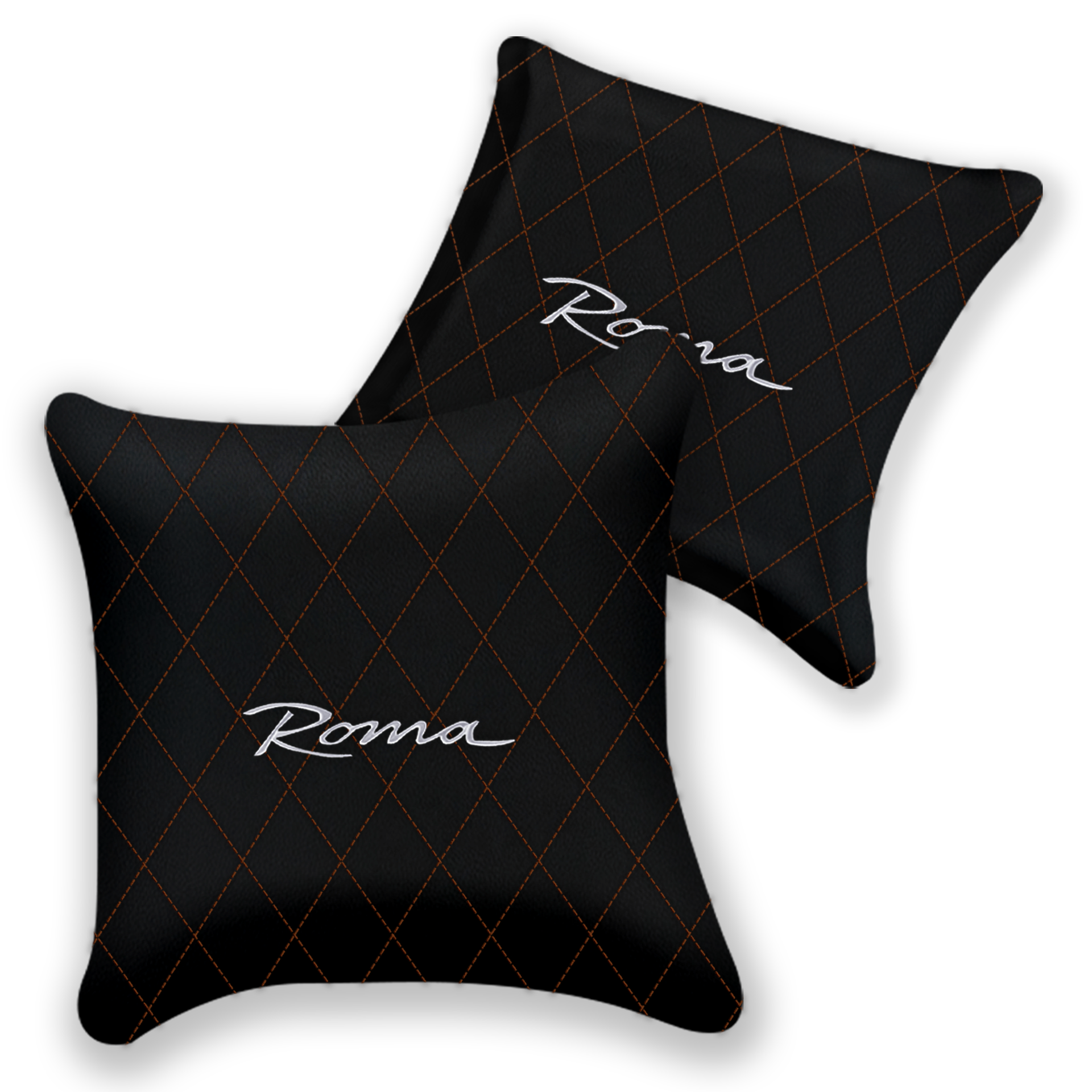 Customizable Black Leather Pillows for Ferrari Portofino (2018-2023)