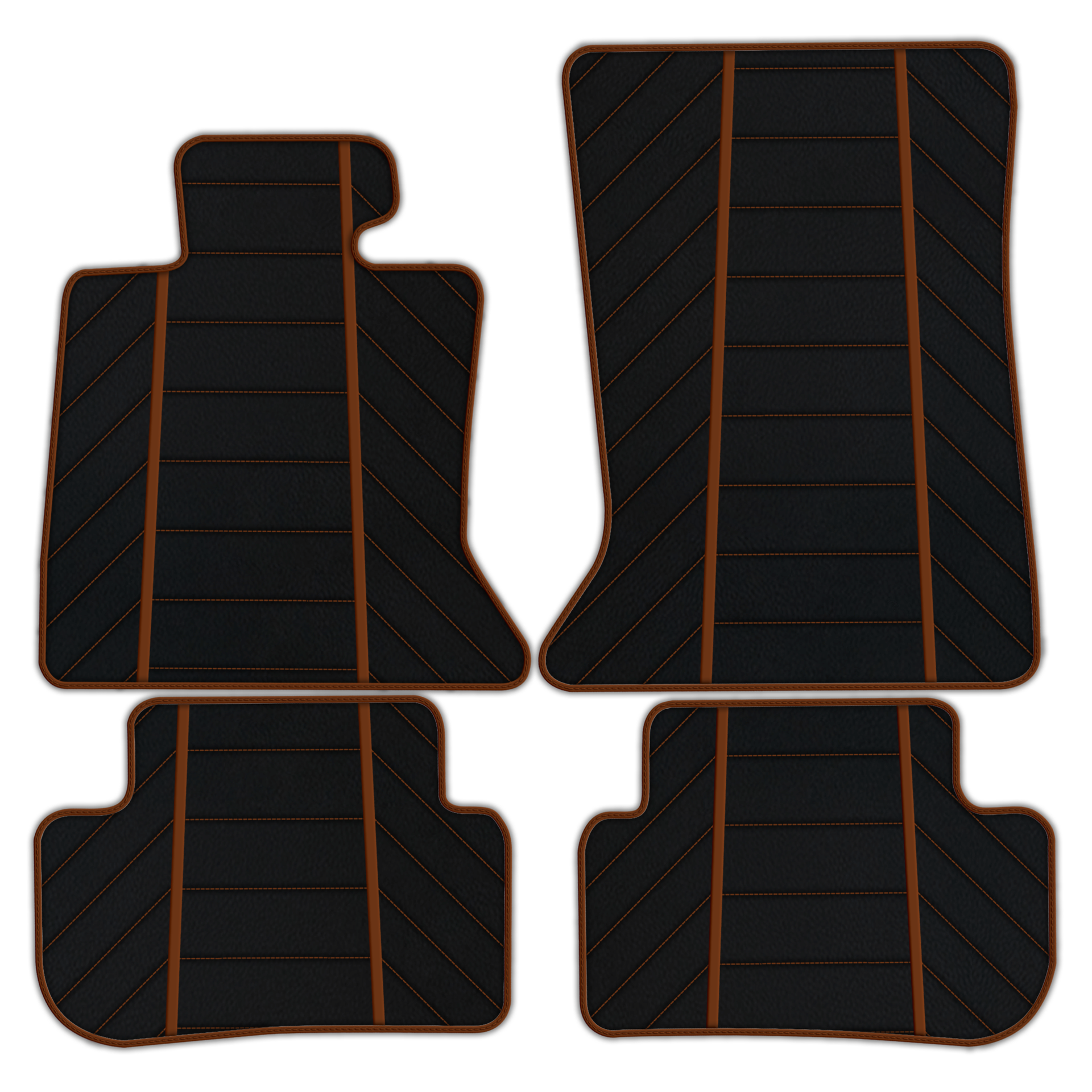 Premium Black Leather Floor Mats for Ferrari California | Full Set