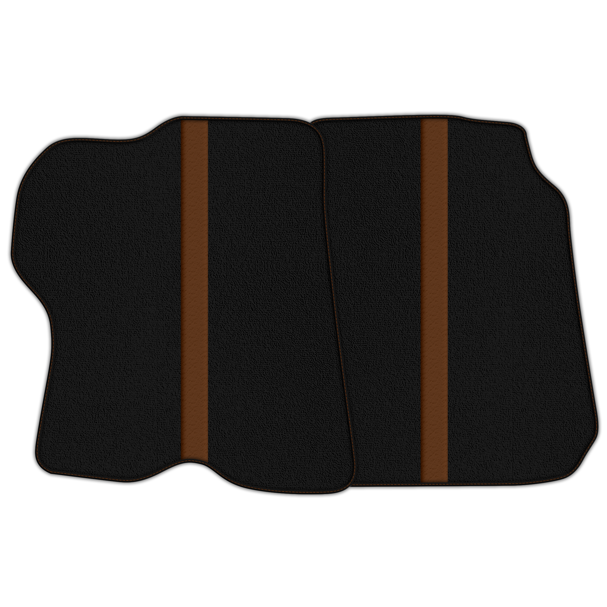 Custom Black Floor Mats with Leather Line for Ferrari FF (2011-2016)