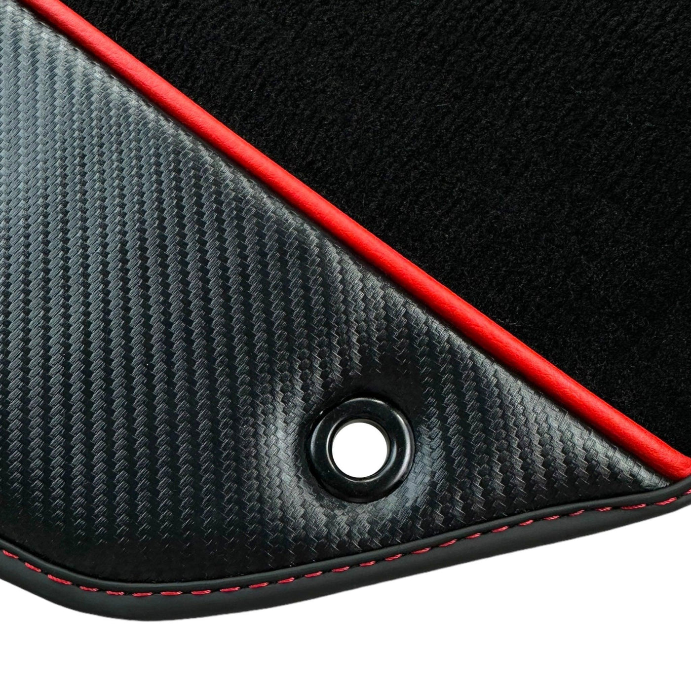 Black Floor Mats for Lamborghini Aventador SV with Carbon Fiber - AutoWin