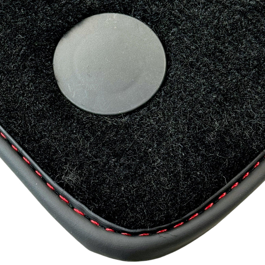 Black Floor Mats for Mercedes Benz C-Class W205 Sedan with Carbon Fiber | AutoWin Edition - AutoWin