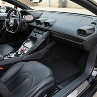 Tappeti personalizzati neri per auto per Lamborghini Huracan in pelle di fibra di carbonio