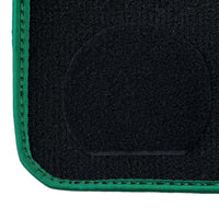 Black Floor Mats for Ferrari Purosangue with Green Trim | Italian Edition - AutoWin