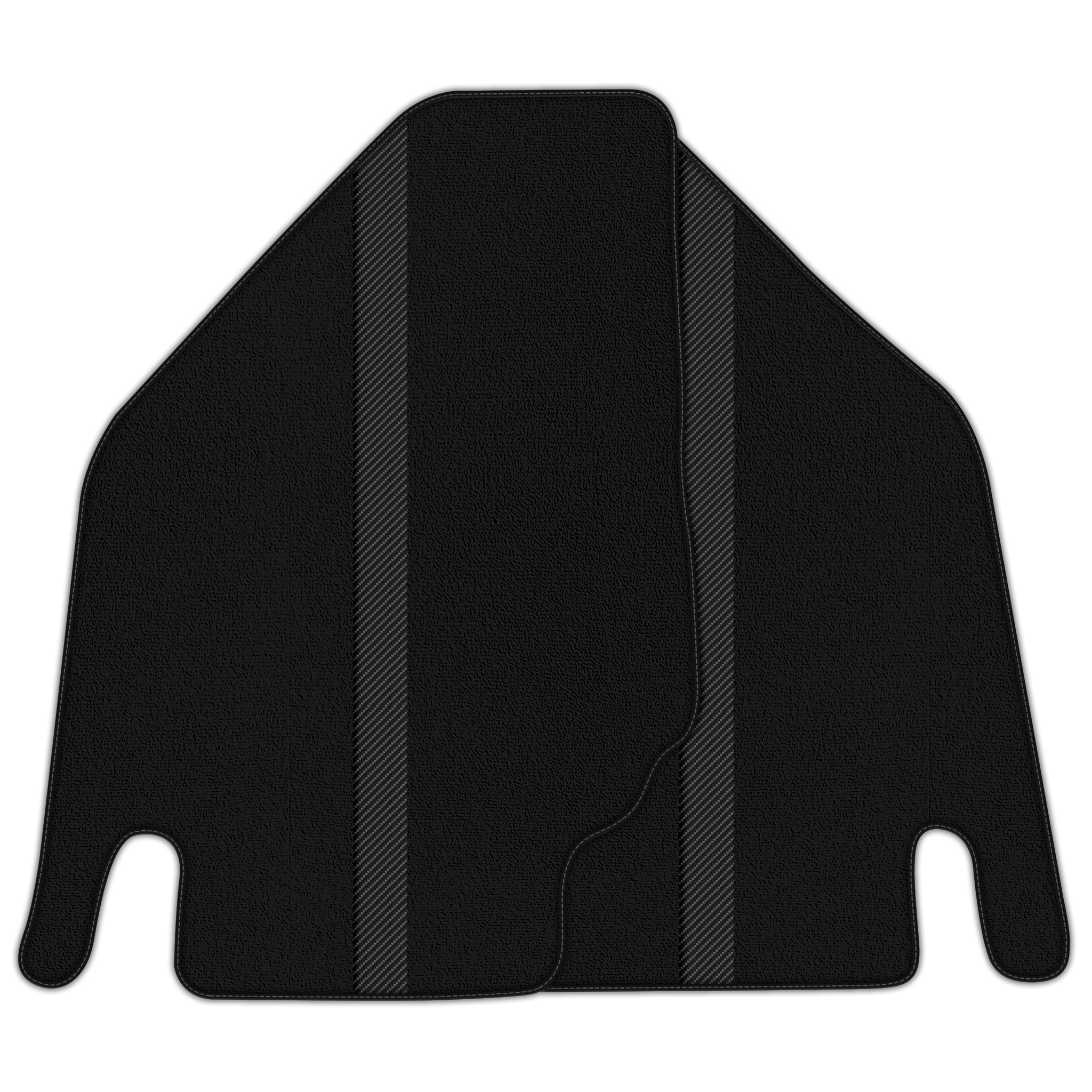 Black Floor Mats with Leather Line for Lamborghini Countach (1974–1990) - Various Colors
