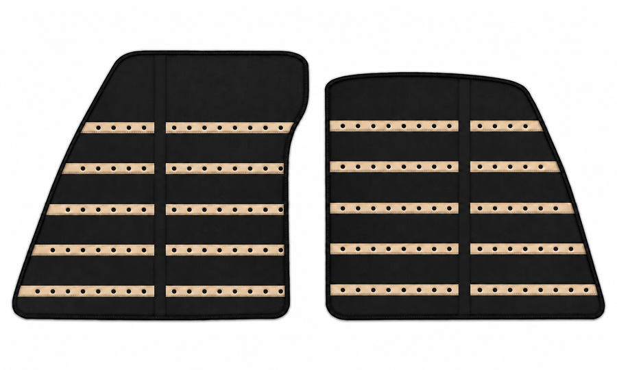 Black Leather Floor Mats Daytona Pattern for Ferrari 849 Testarossa (2026-2027)