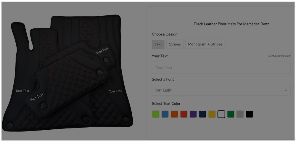 Customize Floor Mats for Your Mercedes-Benz Now!