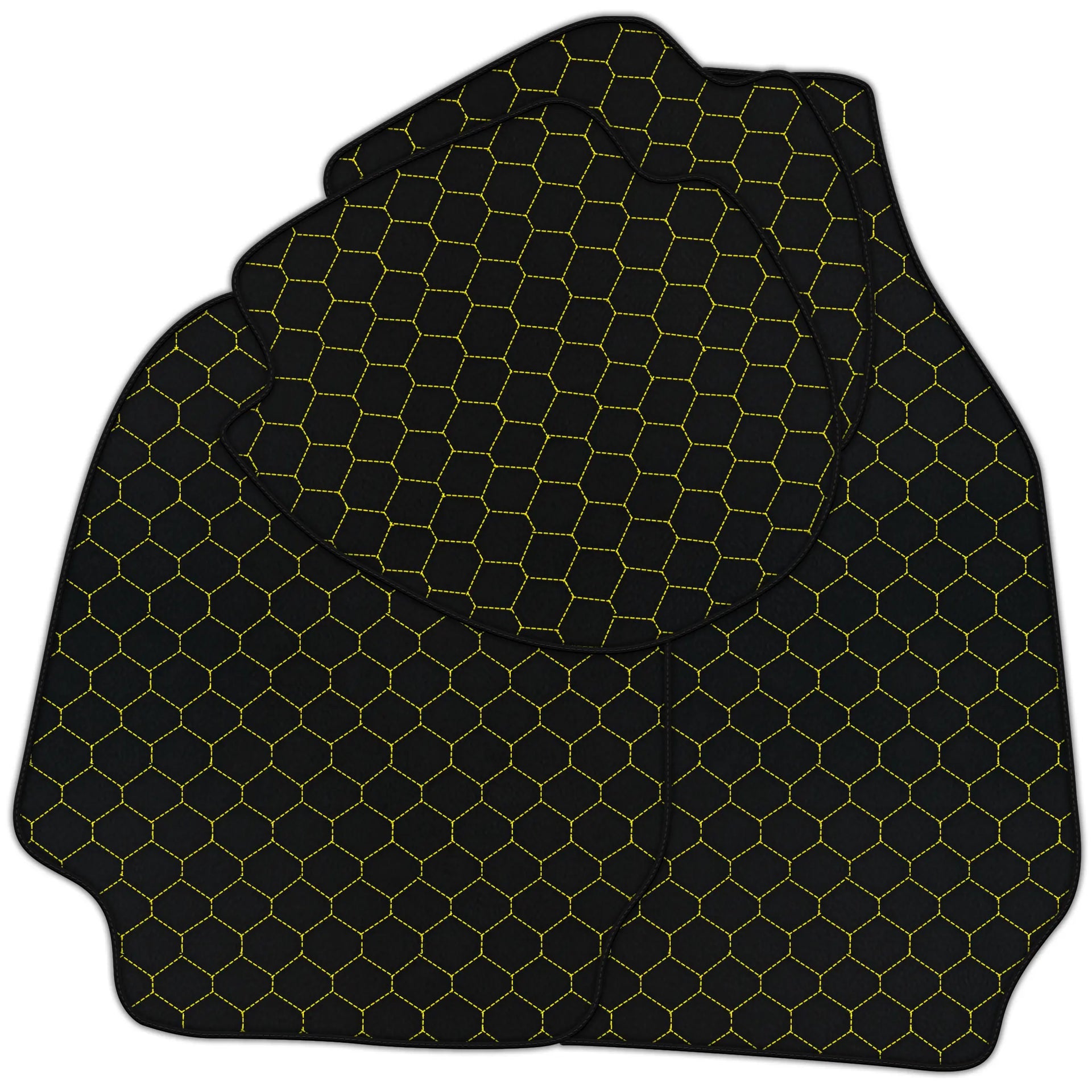 Customizable Leather Floor Mats with Hex Pattern for Porsche Classic 911 (1963-1989)